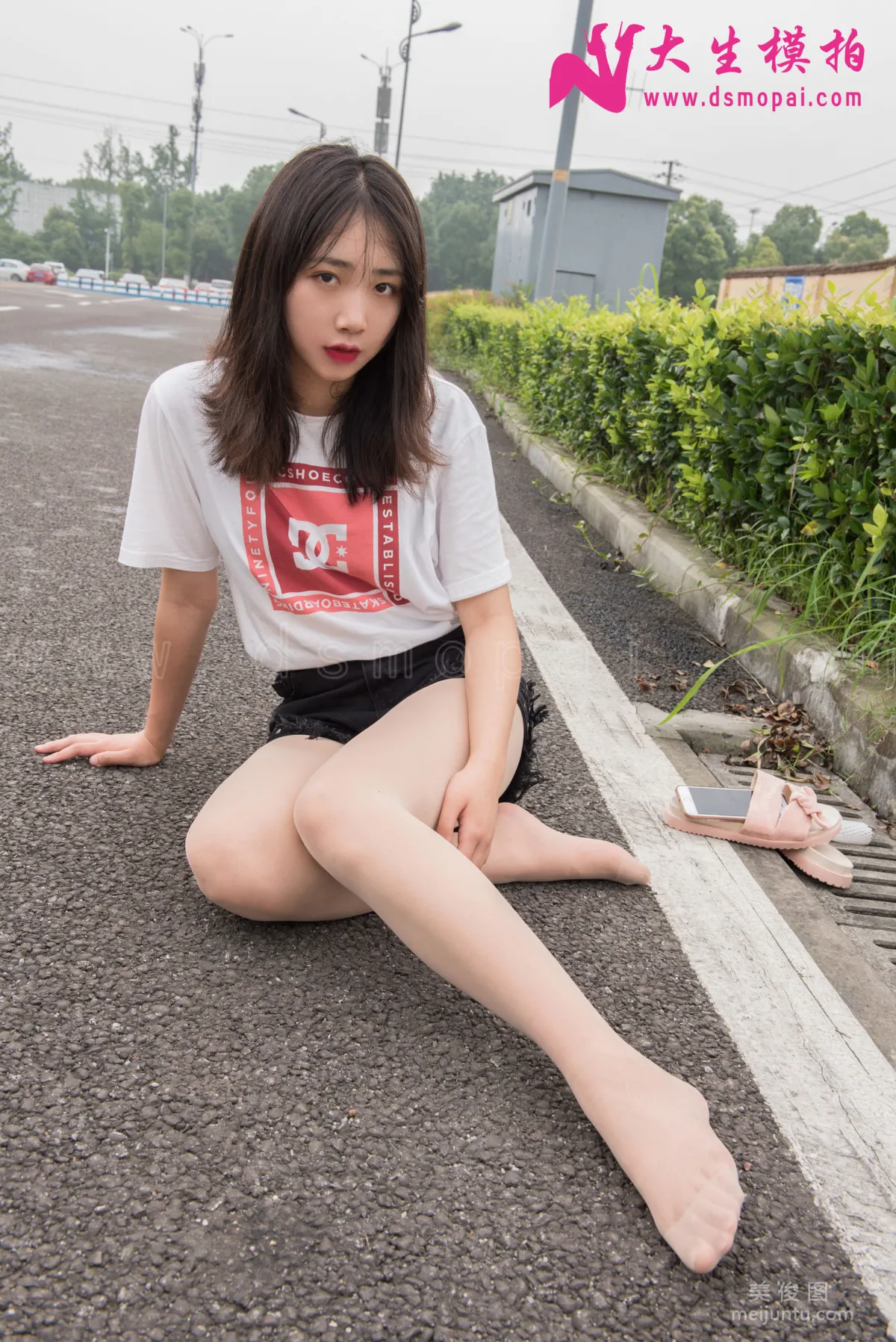 [大生模拍] No.136 珠珠 - 压马路的肉丝腿16