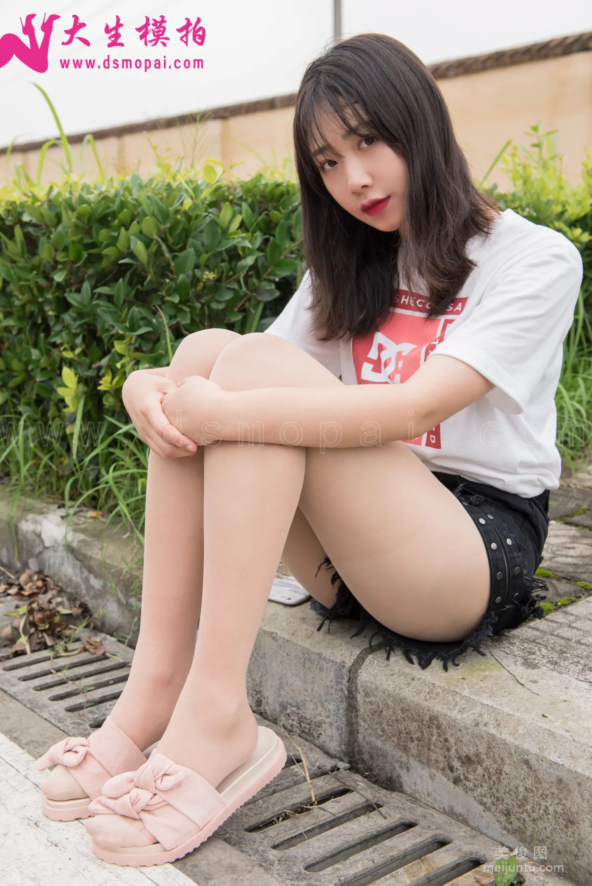 [大生模拍] No.136 珠珠 - 压马路的肉丝腿10