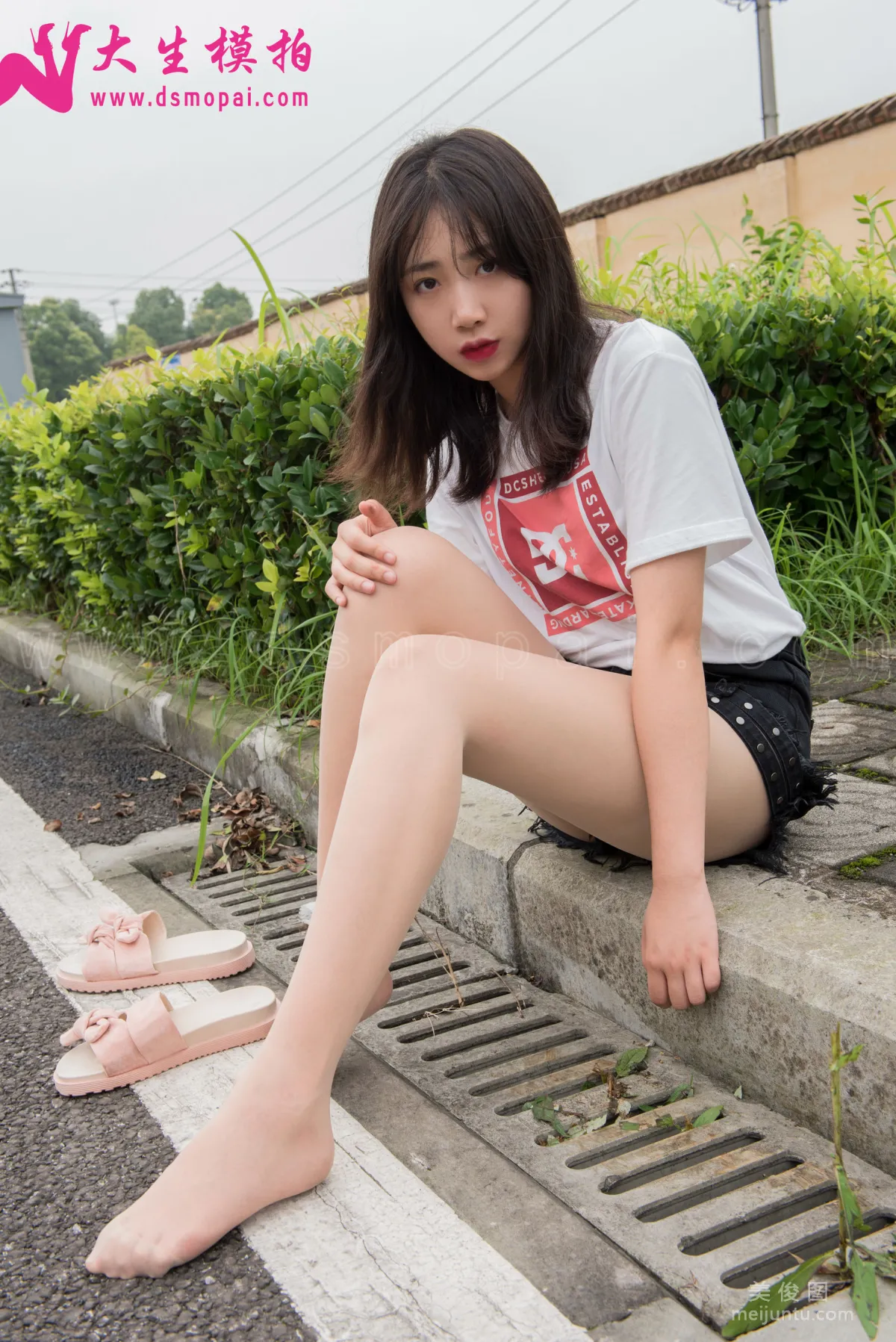 [大生模拍] No.136 珠珠 - 压马路的肉丝腿26