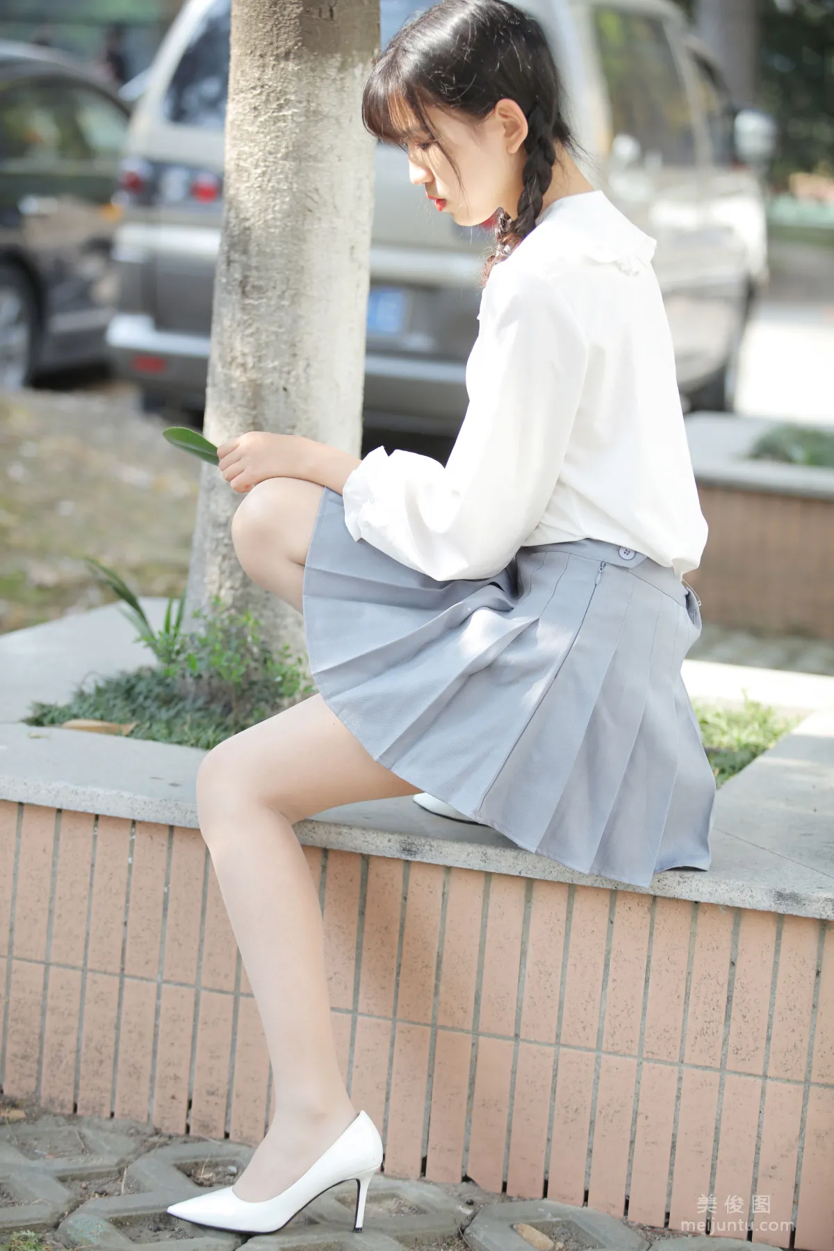 [Naisi] NO.072 Xiao Chengzi - Ponytail and White Pleated Skirt photo 35