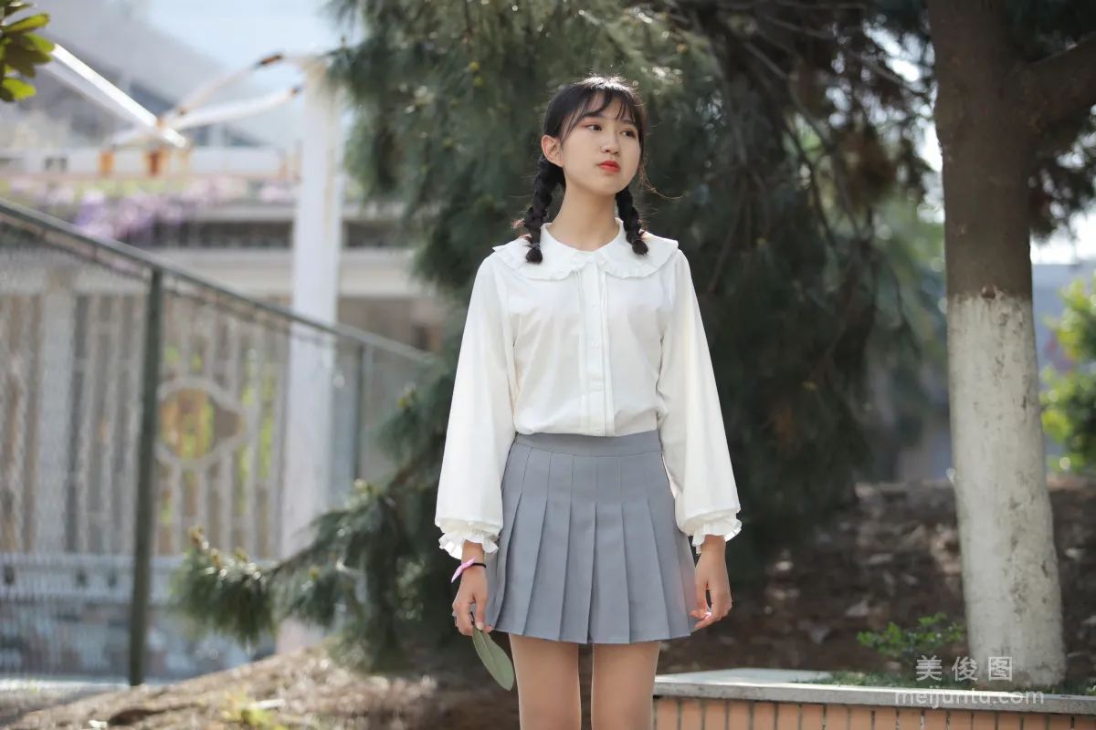 [Naisi] NO.072 Xiao Chengzi - Ponytail and White Pleated Skirt photo 27