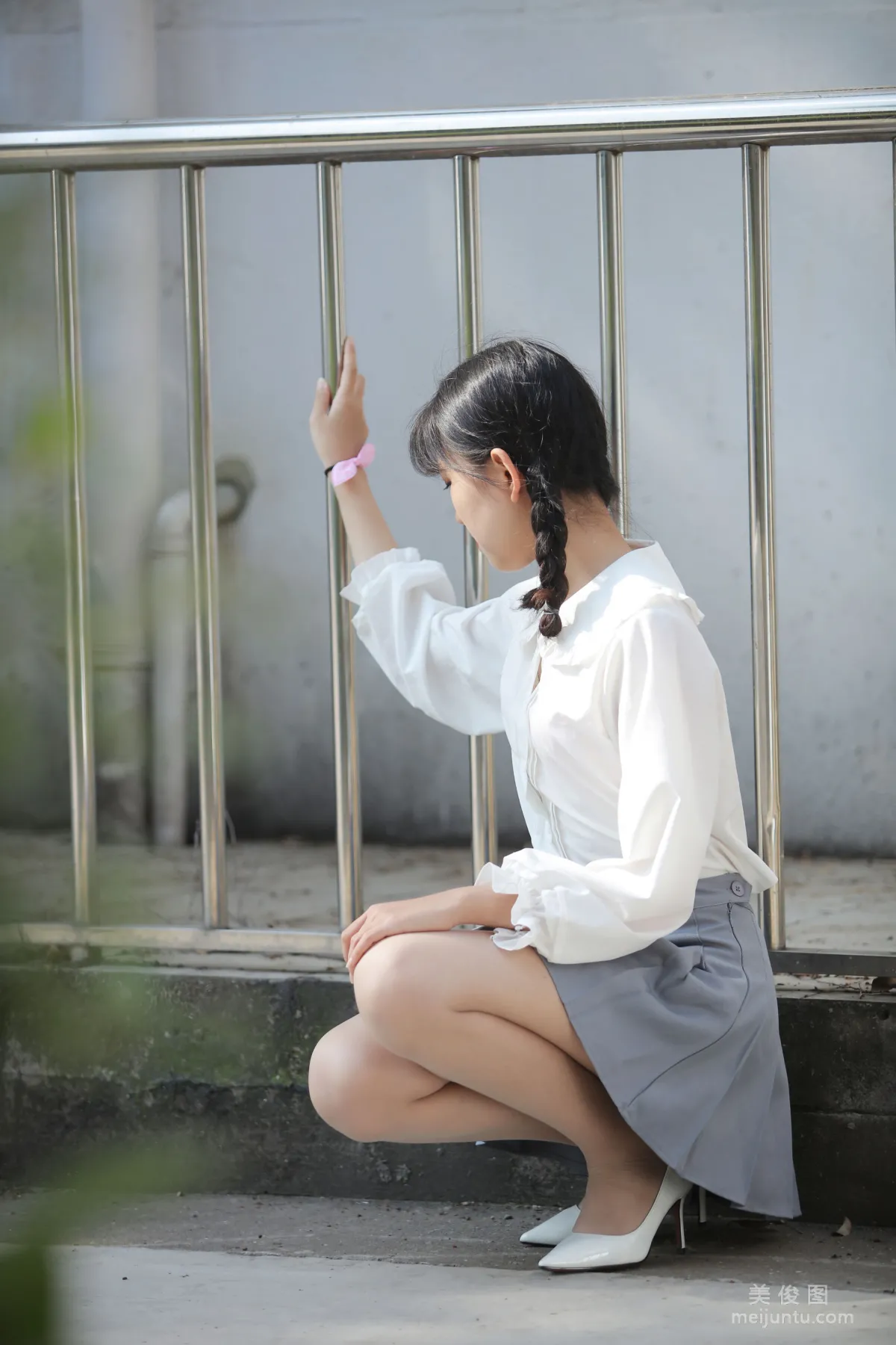 [Naisi] NO.072 Xiao Chengzi - Ponytail and White Pleated Skirt photo 19