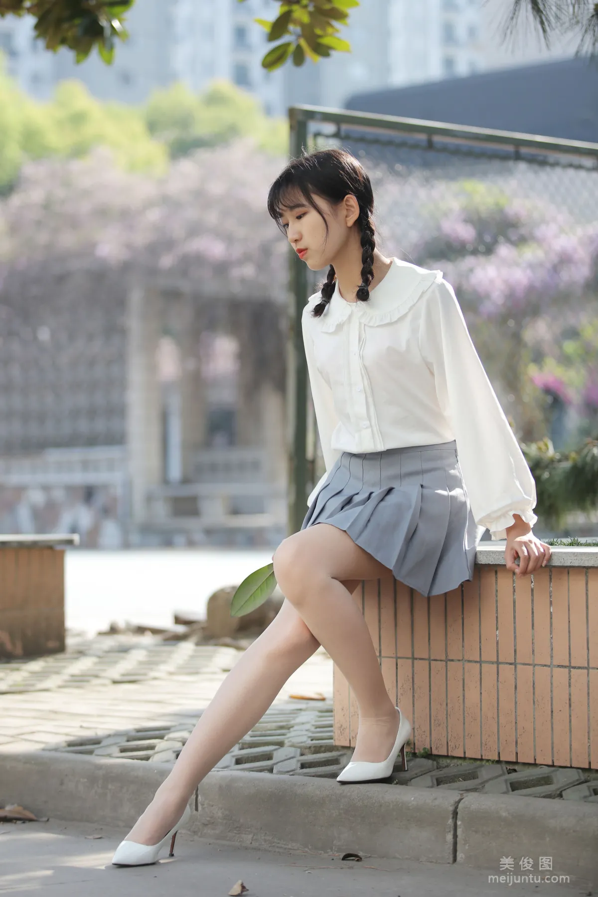 [Naisi] NO.072 Xiao Chengzi - Ponytail and White Pleated Skirt photo 29