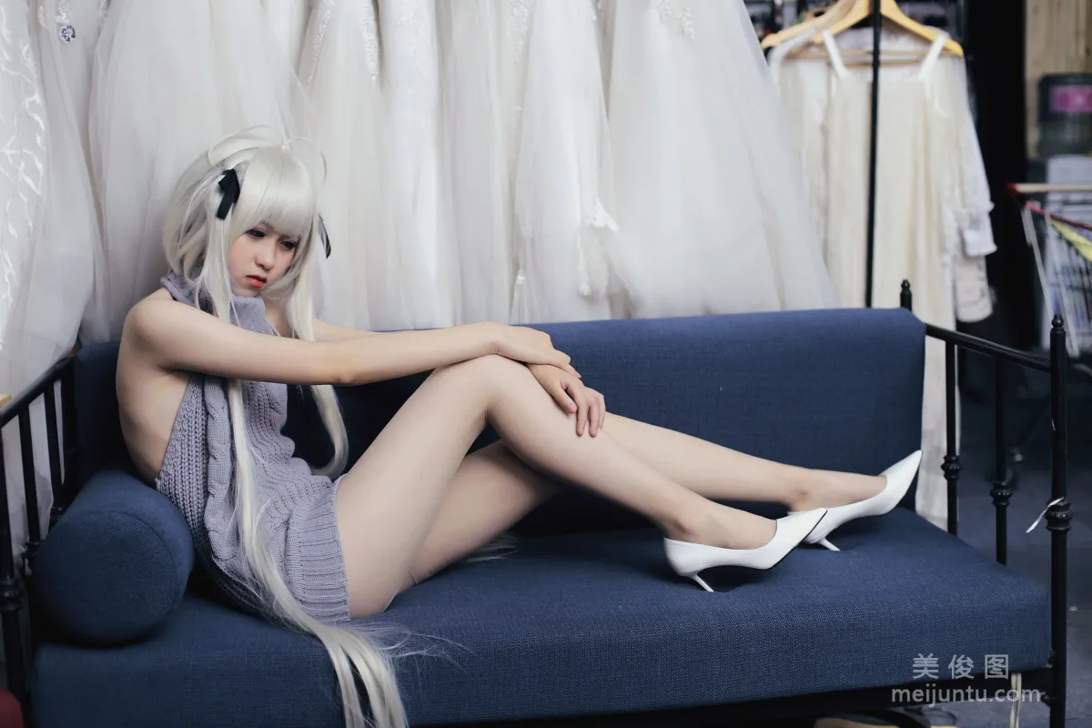 [Naisi] NO.120 Mo Liang, White-Haired Ink Girl Flashing in the Fitting Room photo 26