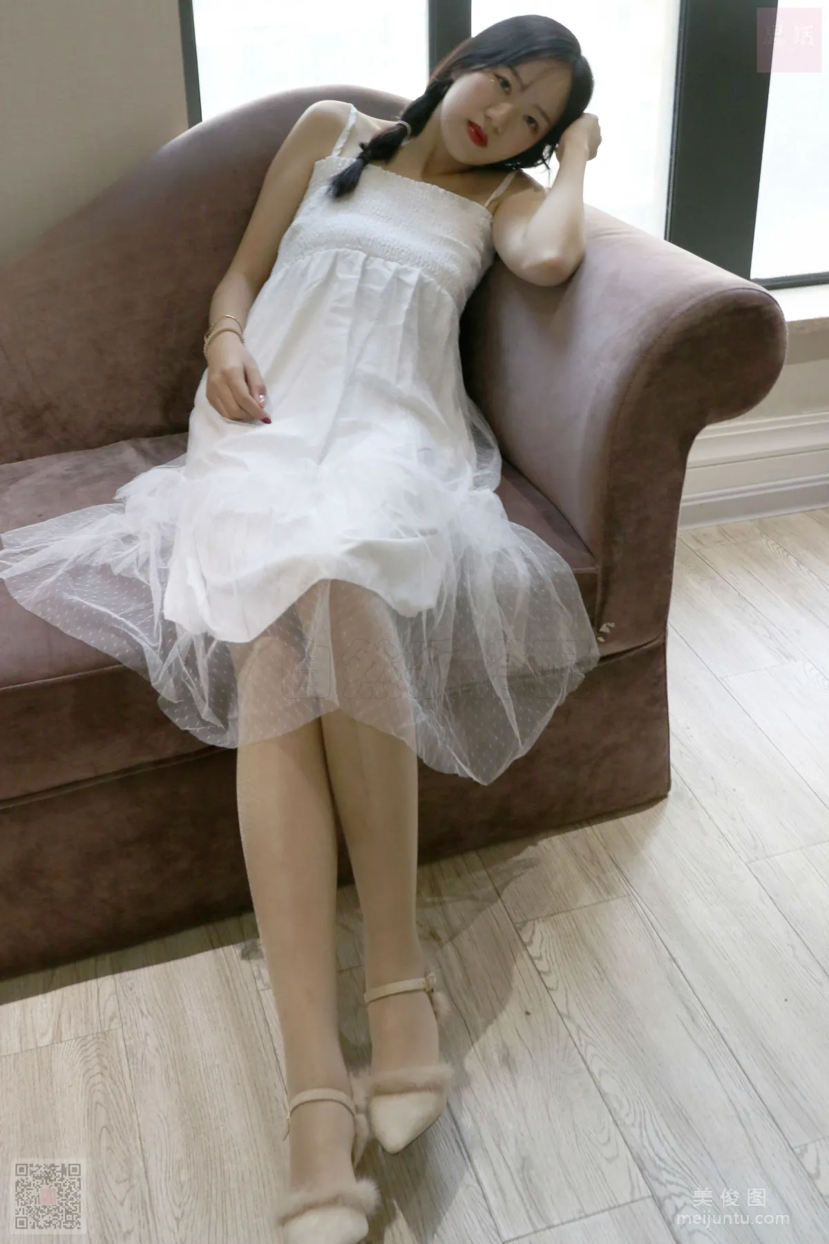 [SiHua] SH033 Zi Qi, Braided-Hair Girl in a White Dress photo 11