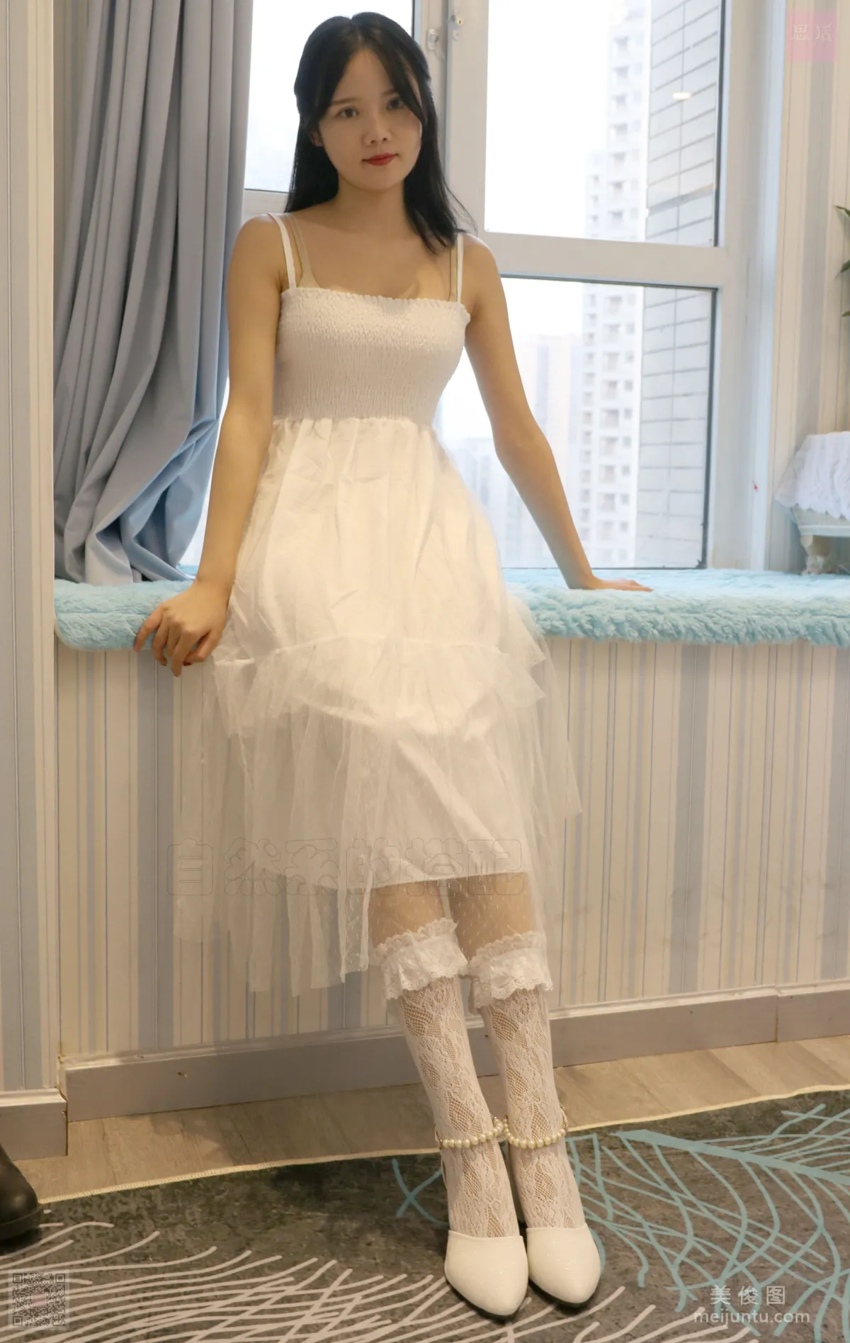 [SiHua] SH057 Biao Mei, Shy Beauty in a White Dress photo 12
