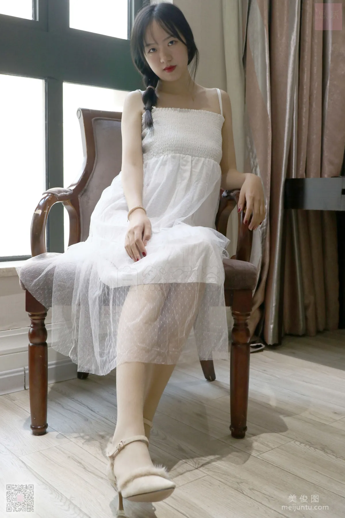 [SiHua] SH033 Zi Qi, Braided-Hair Girl in a White Dress photo 12