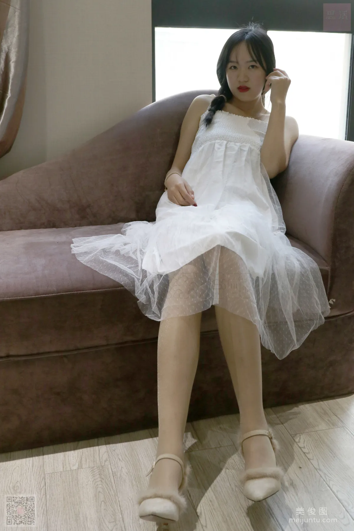 [SiHua] SH033 Zi Qi, Braided-Hair Girl in a White Dress photo 13
