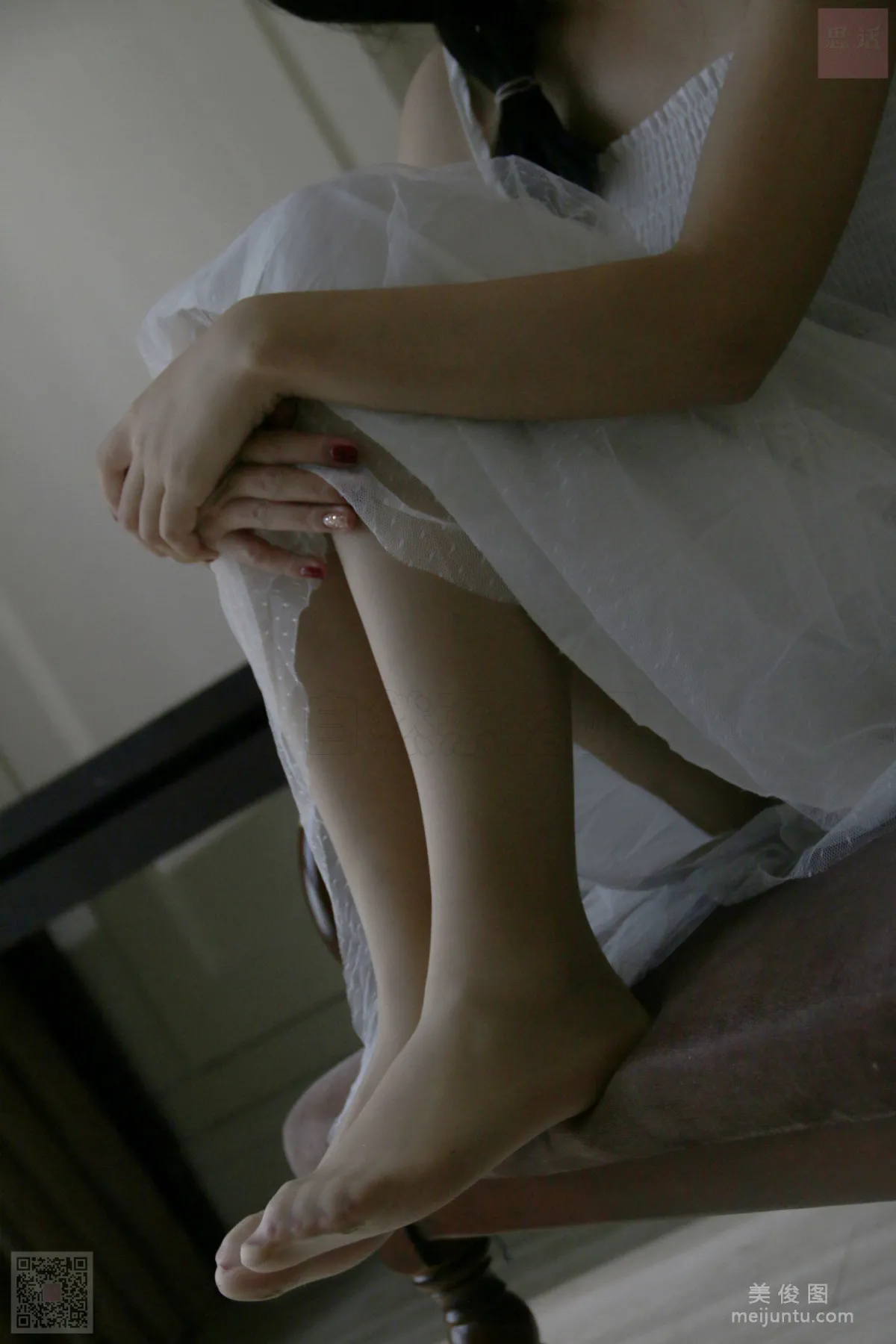 [SiHua] SH033 Zi Qi, Braided-Hair Girl in a White Dress photo 76