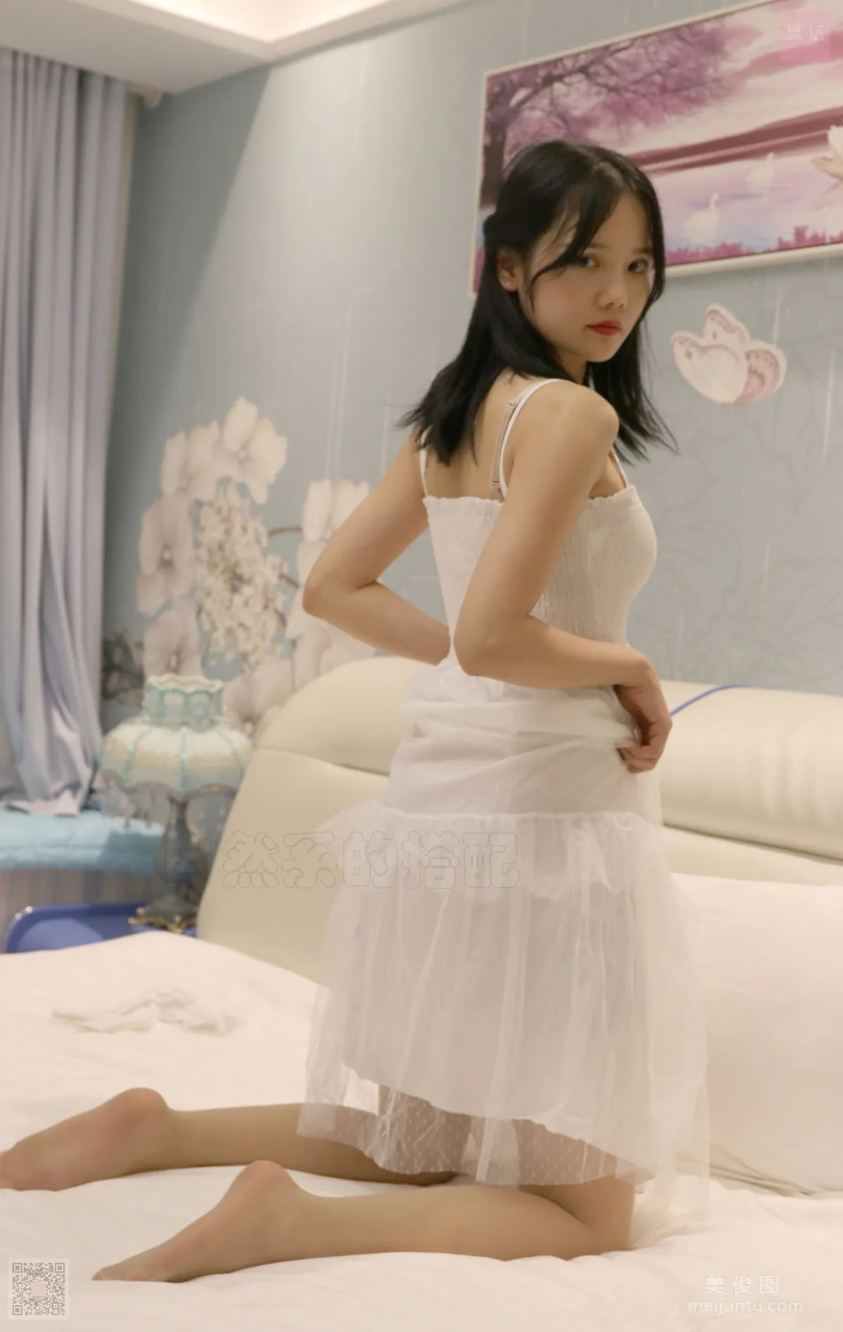 [SiHua] SH057 Biao Mei, Shy Beauty in a White Dress photo 73