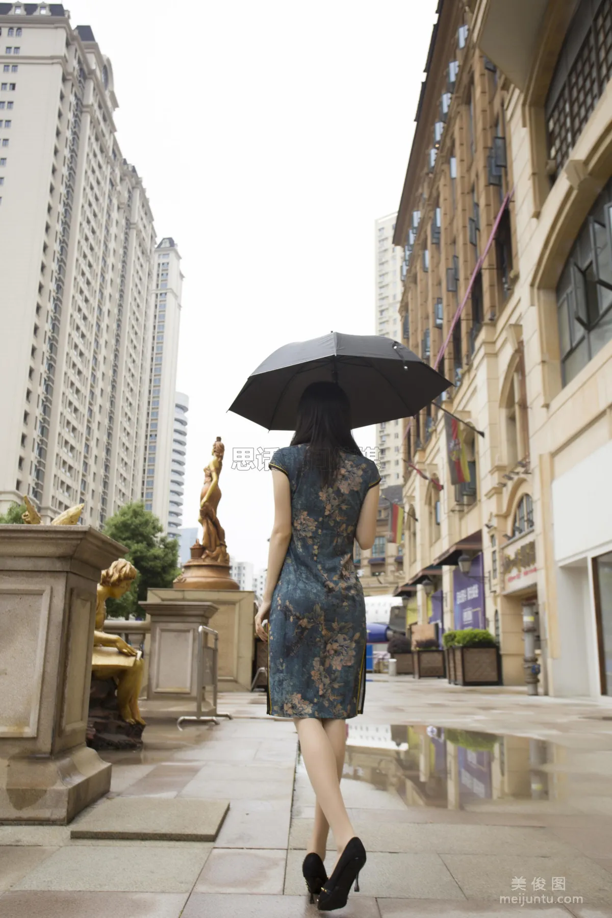 [SiHua] SH144 Xiao Qiao - Flesh-Colored Stockings Under a Qipao photo 17