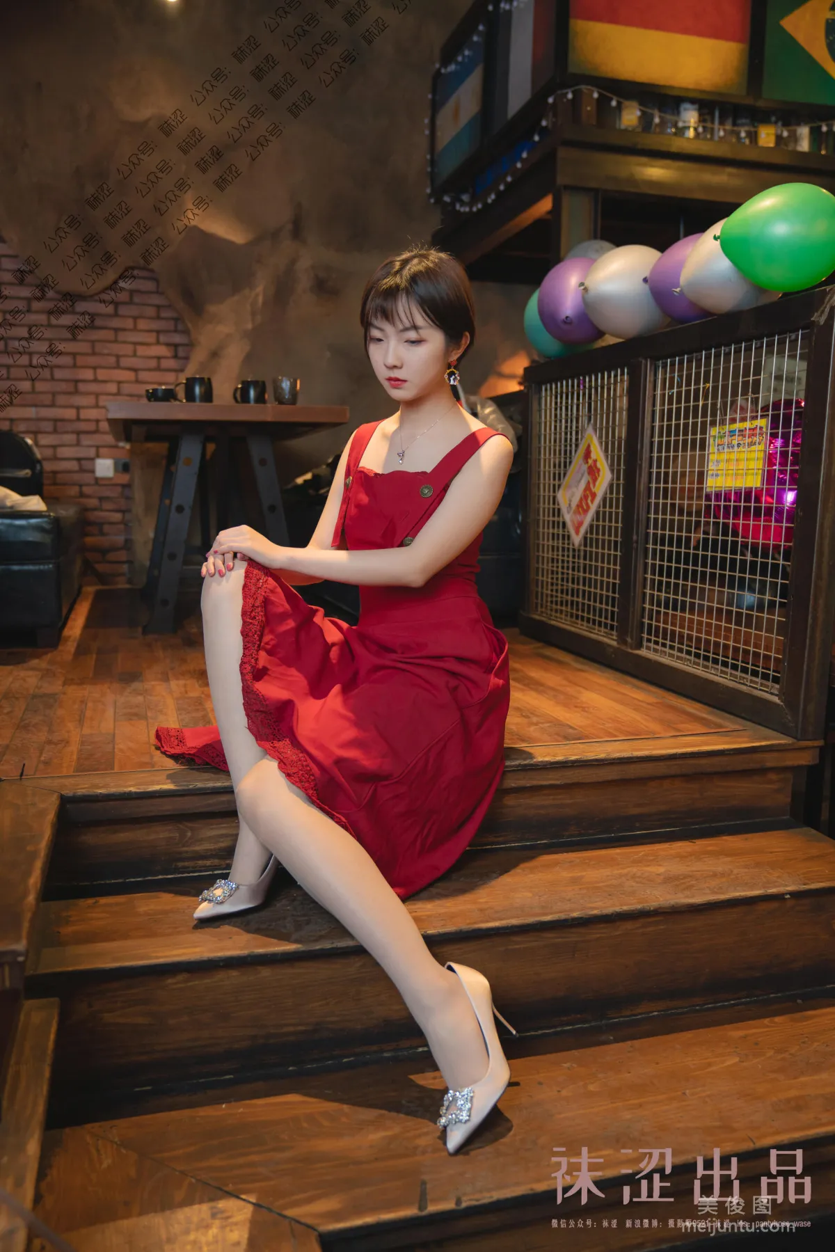 [襪澀] VOL.057 暖暖 - 紅色長裙 11