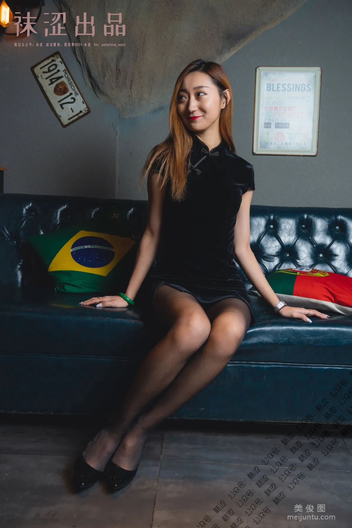 [Wase] VOL.054 Liu Haha, Black Stockings and Little Qipao photo 12