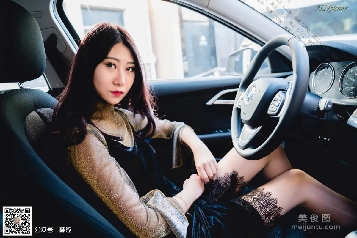 [襪澀] VOL.027 偉偉 - 黑色吊帶連衣裙 66
