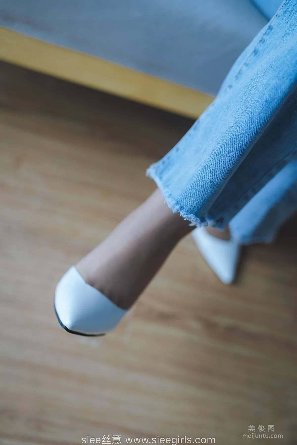 [SIEE] No.471 Wen Wen - White High Heels, Stockings in Pants photo 13
