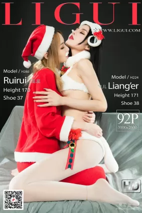 [麗櫃Ligui] Model 蕊蕊&amp;涼兒 - 聖誕絲足秀