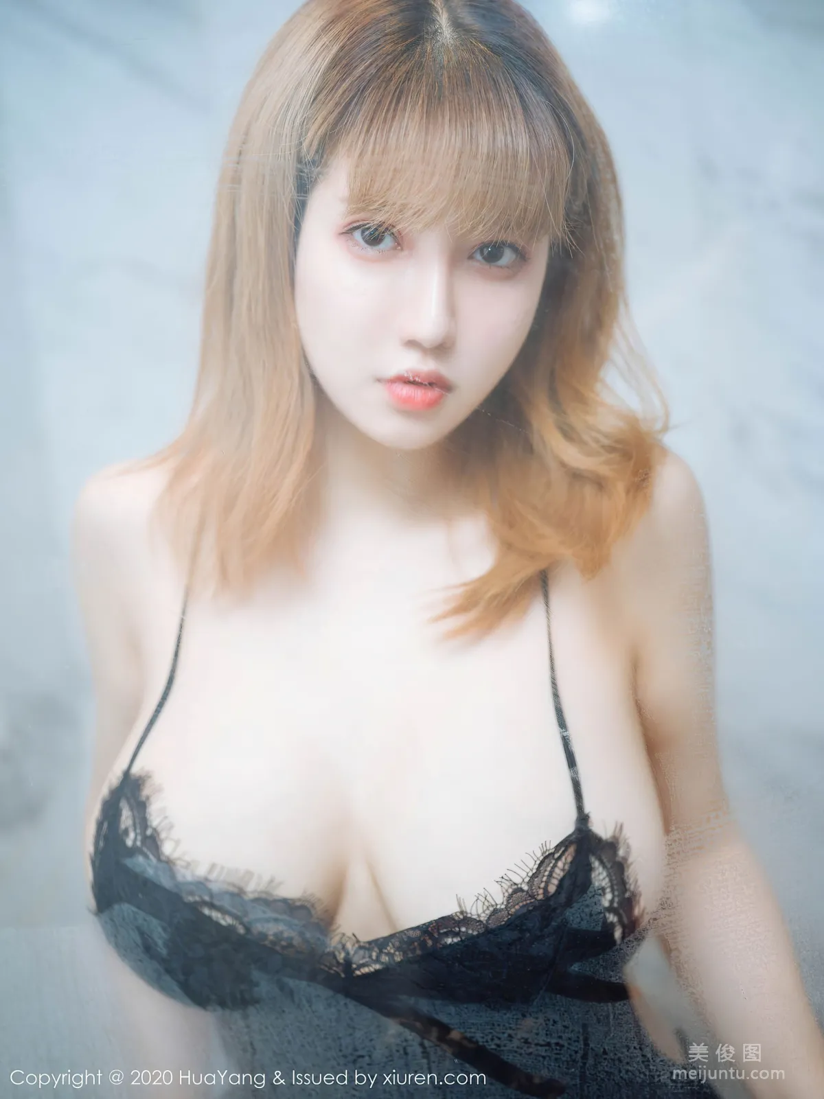 [花漾HuaYang] Vol.311 周大萌 - 黑色的蕾丝睡衣在浴室中淋漓湿身4
