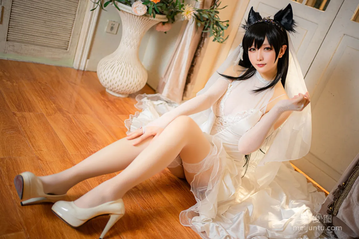 [Cosplay] Xingzhi Chichi, Atago Wedding Dress Photo Set photo 16