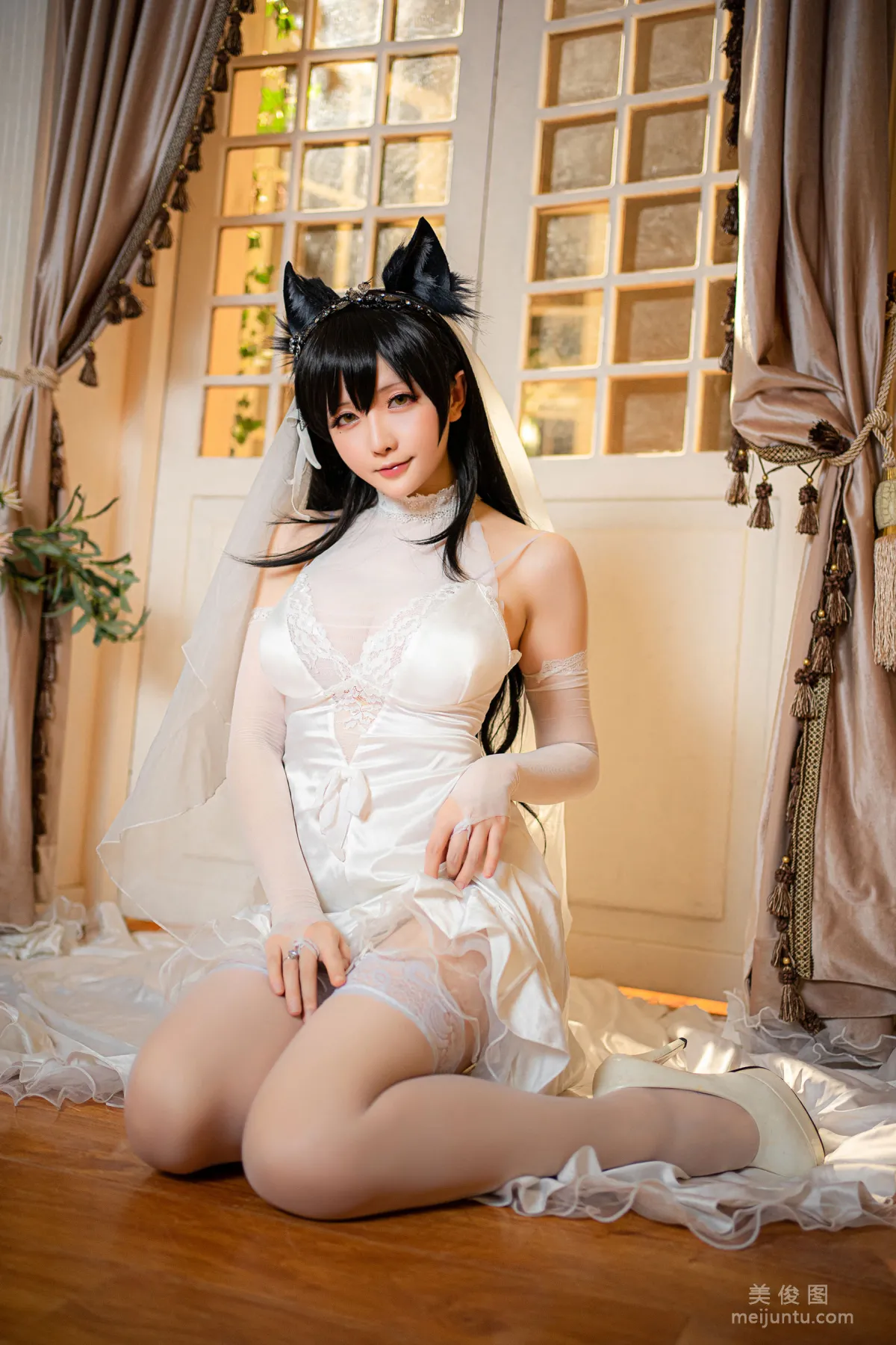 [Cosplay] Xingzhi Chichi, Atago Wedding Dress Photo Set photo 17
