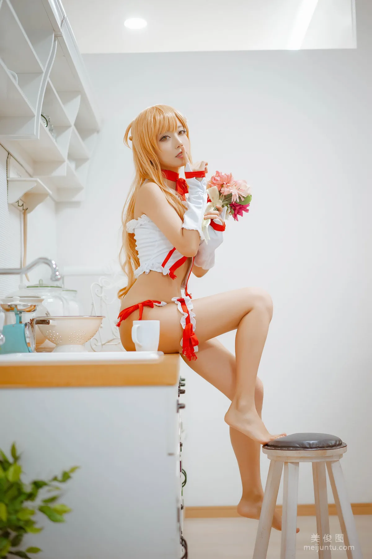 [Cosplay] Anime Blogger Qieqie celia - Asuna Lingerie photo 8
