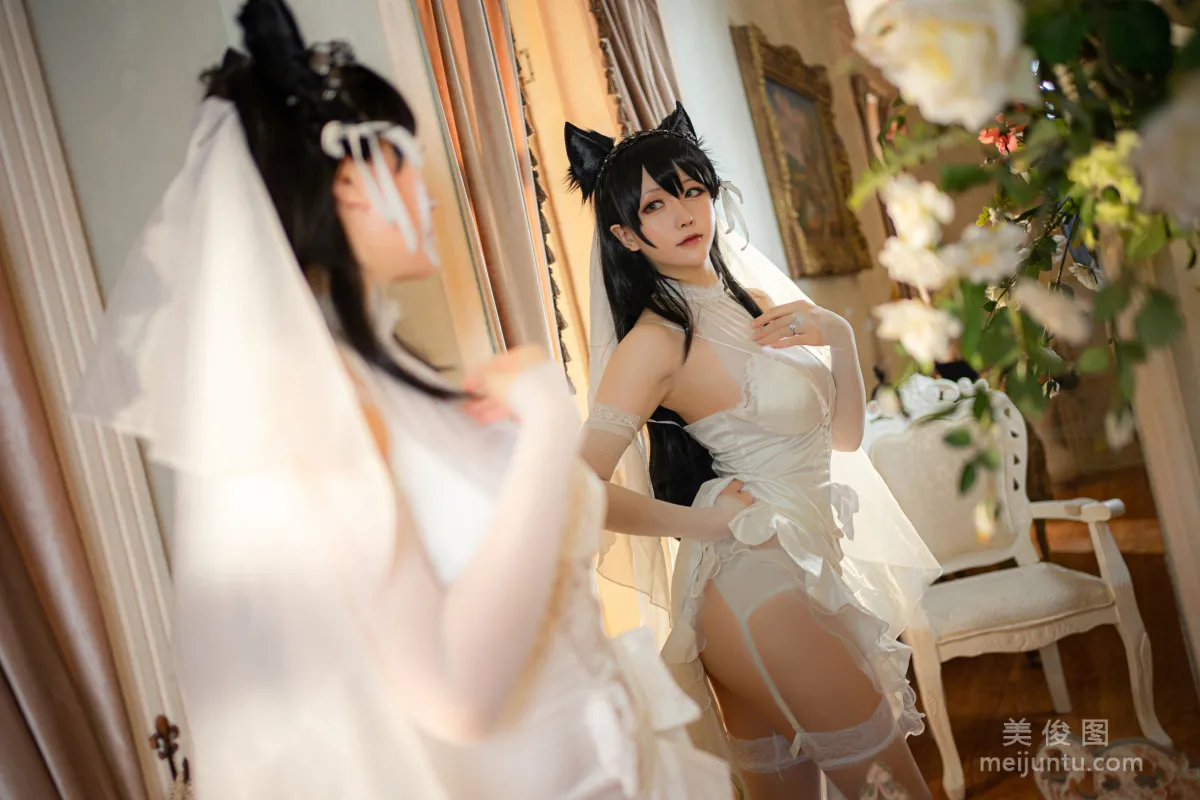 [Cosplay] Xingzhi Chichi, Atago Wedding Dress Photo Set photo 22