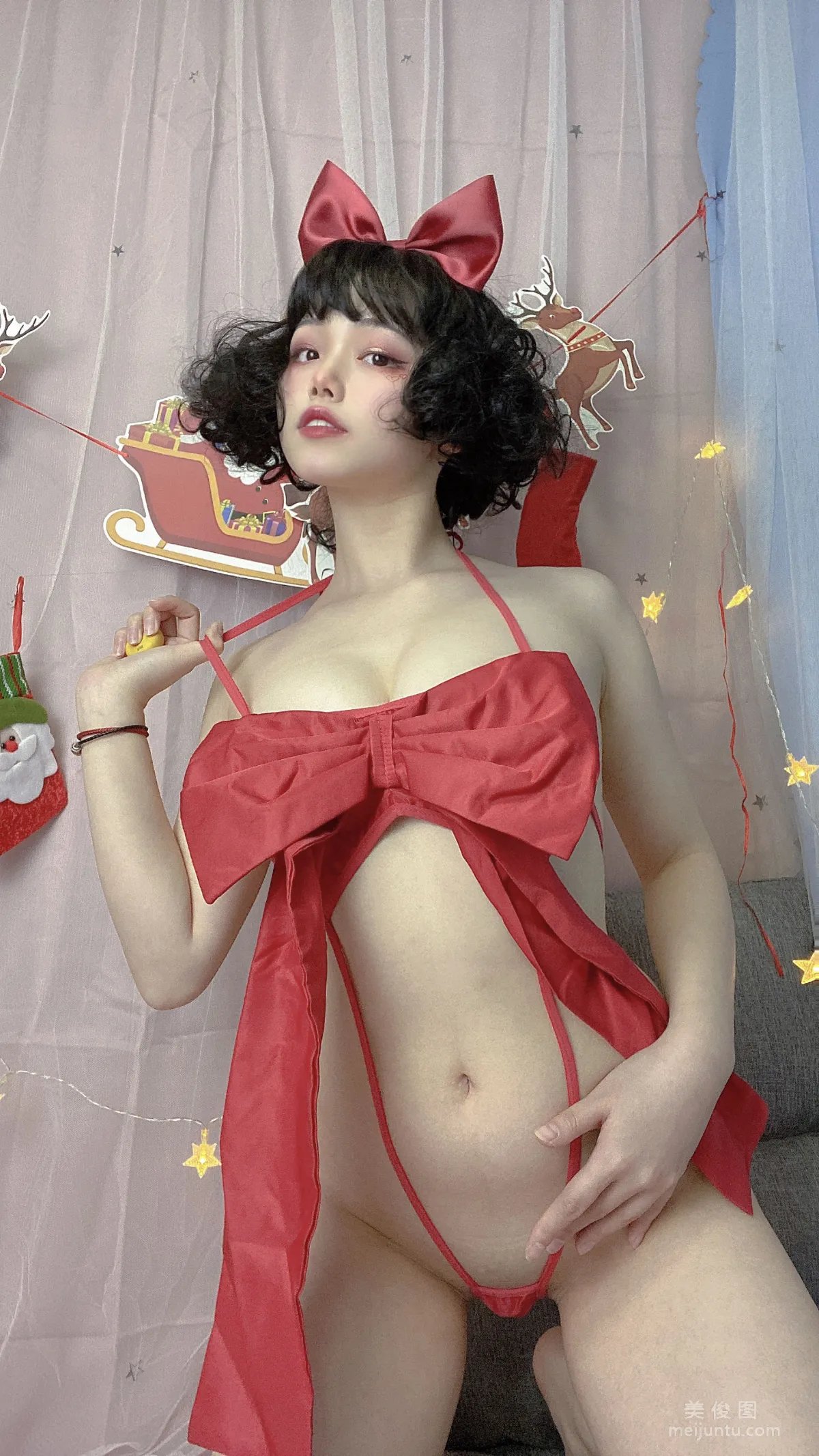 [Cosplay] 七月喵子 - 迟到的圣诞节 写真套图27