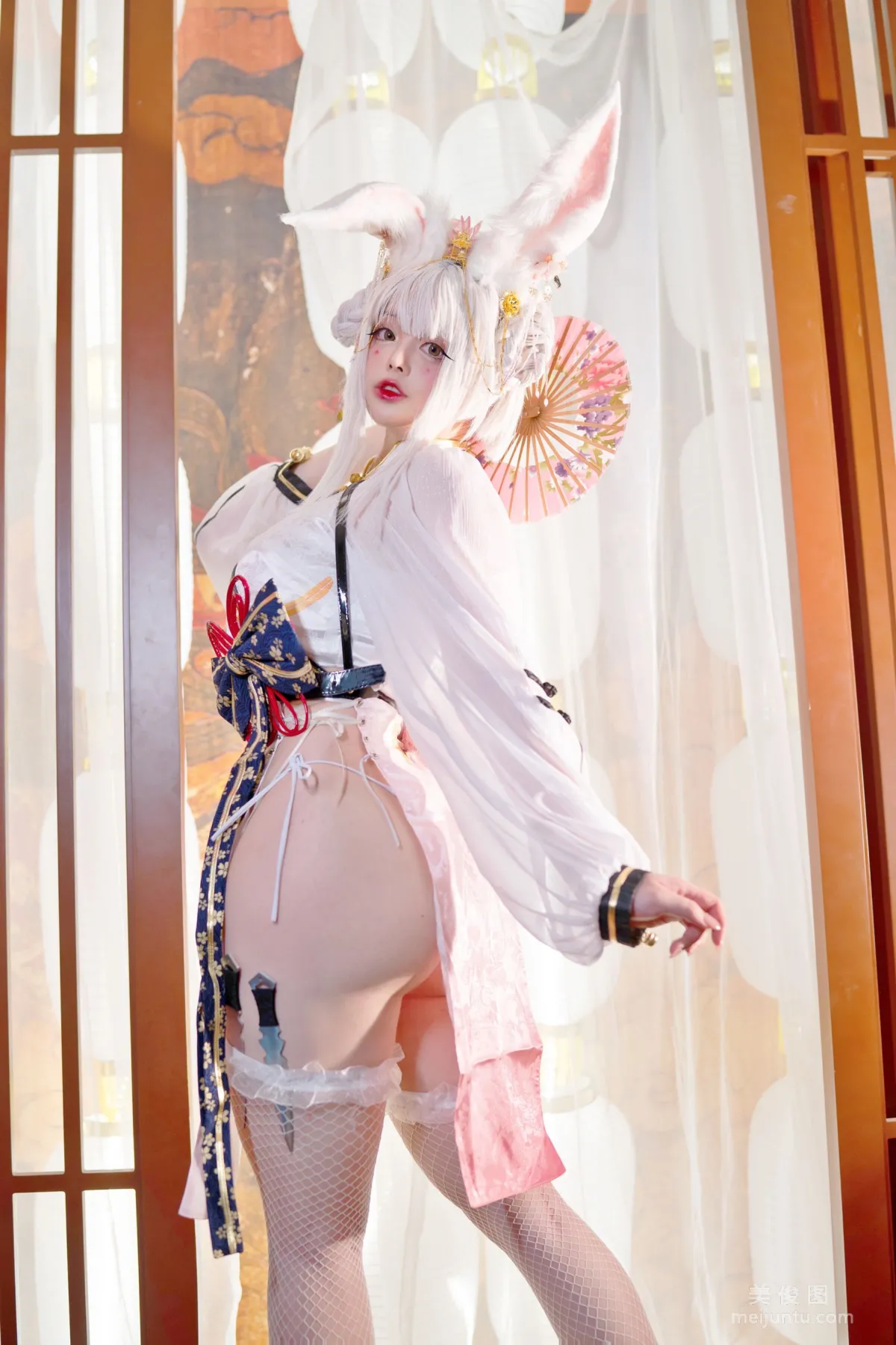 [Cosplay] NinJA Azhaizhai, Chubby Big White Rabbit photo 23
