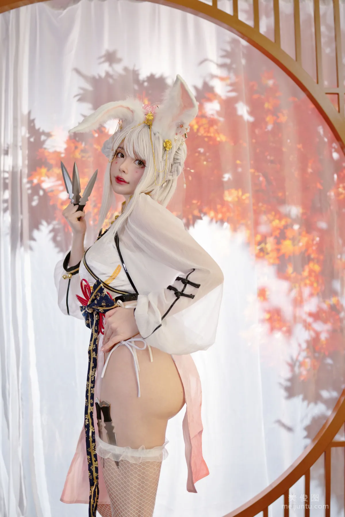 [Cosplay] NinJA Azhaizhai, Chubby Big White Rabbit photo 2