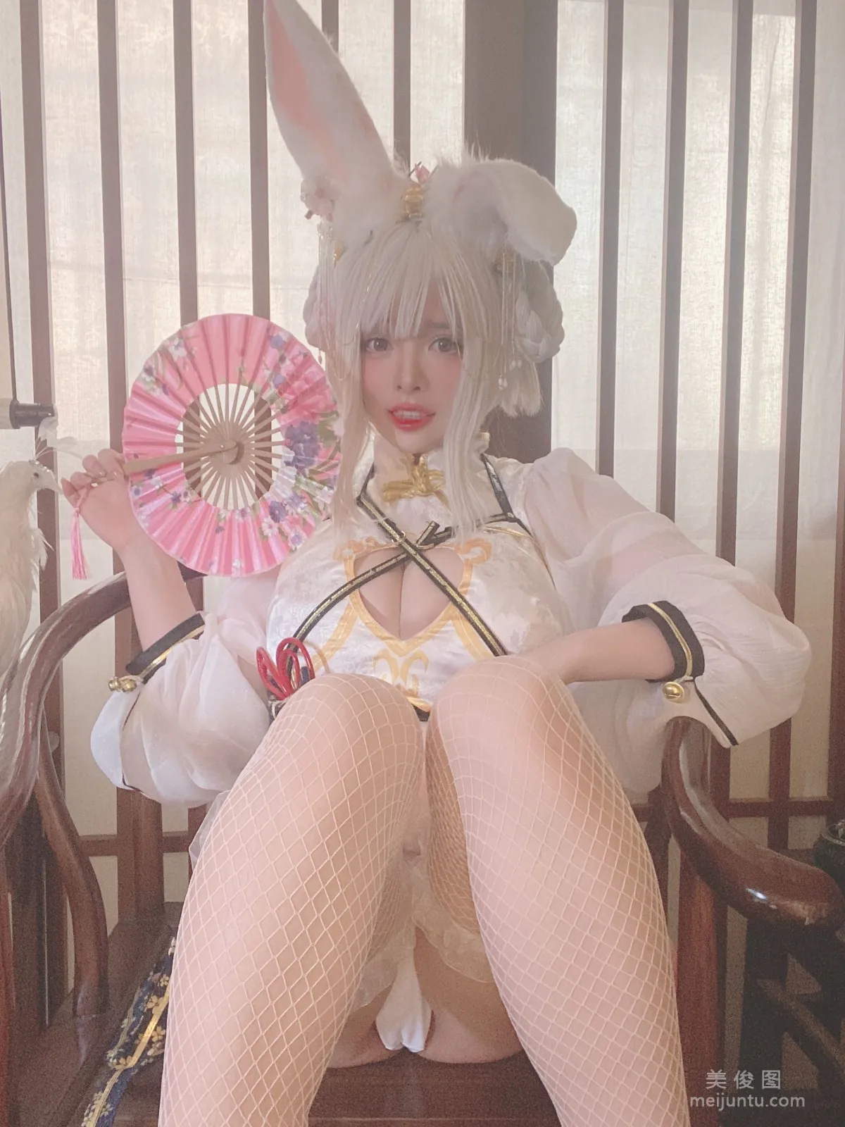 [Cosplay] NinJA Azhaizhai, Chubby Big White Rabbit photo 40