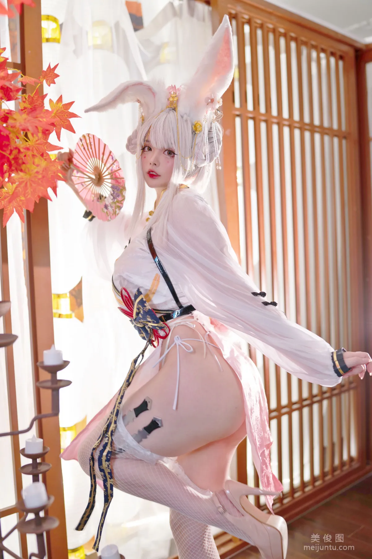 [Cosplay] NinJA Azhaizhai, Chubby Big White Rabbit photo 14