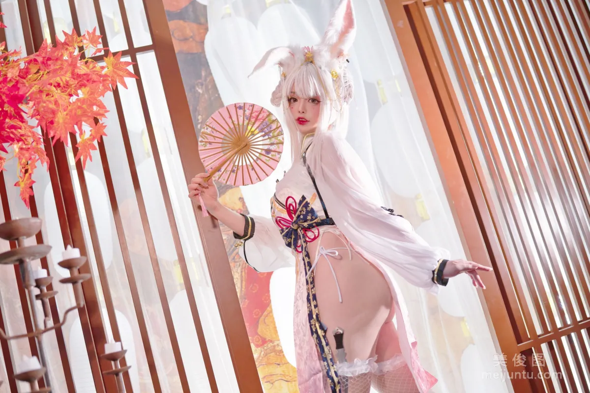 [Cosplay] NinJA Azhaizhai, Chubby Big White Rabbit photo 24
