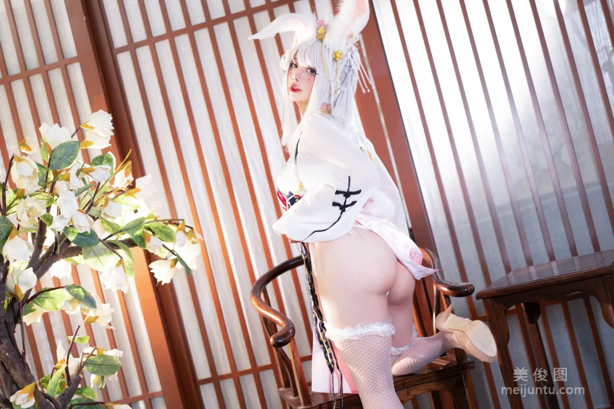 [Cosplay] NinJA Azhaizhai, Chubby Big White Rabbit photo 30