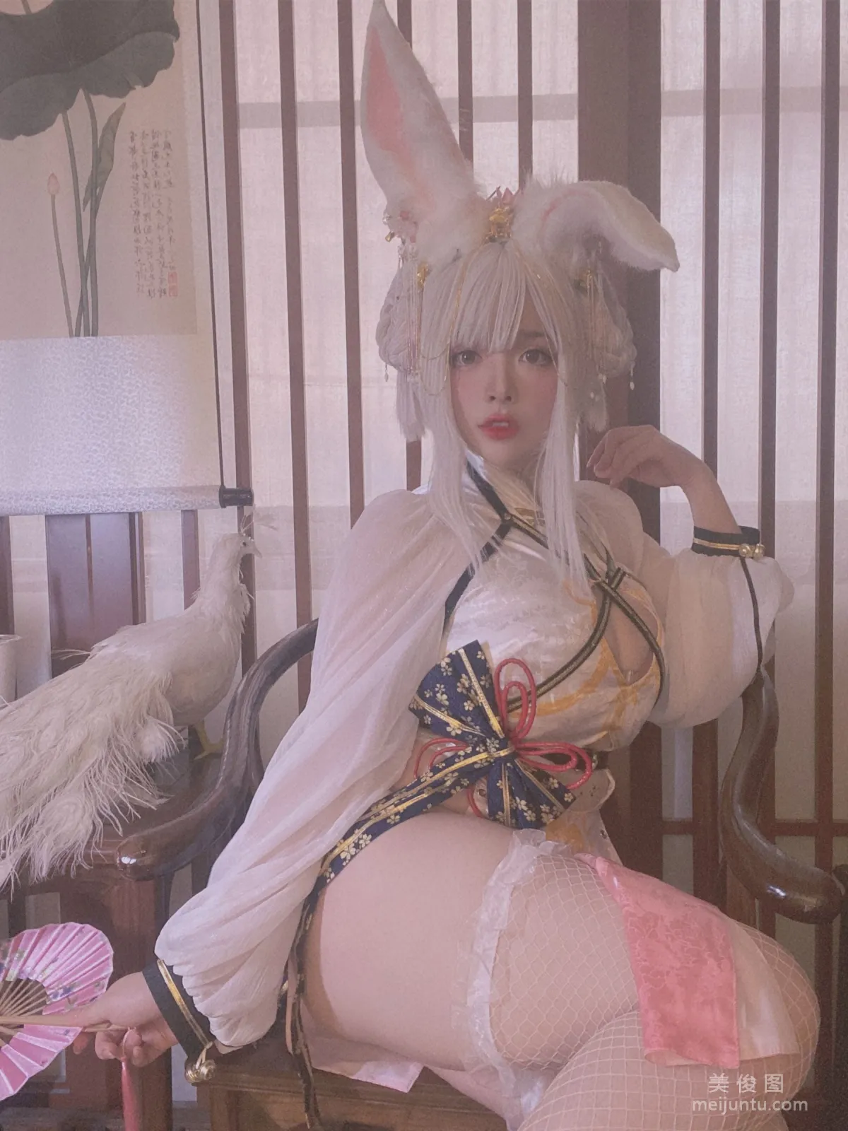 [Cosplay] NinJA Azhaizhai, Chubby Big White Rabbit photo 43