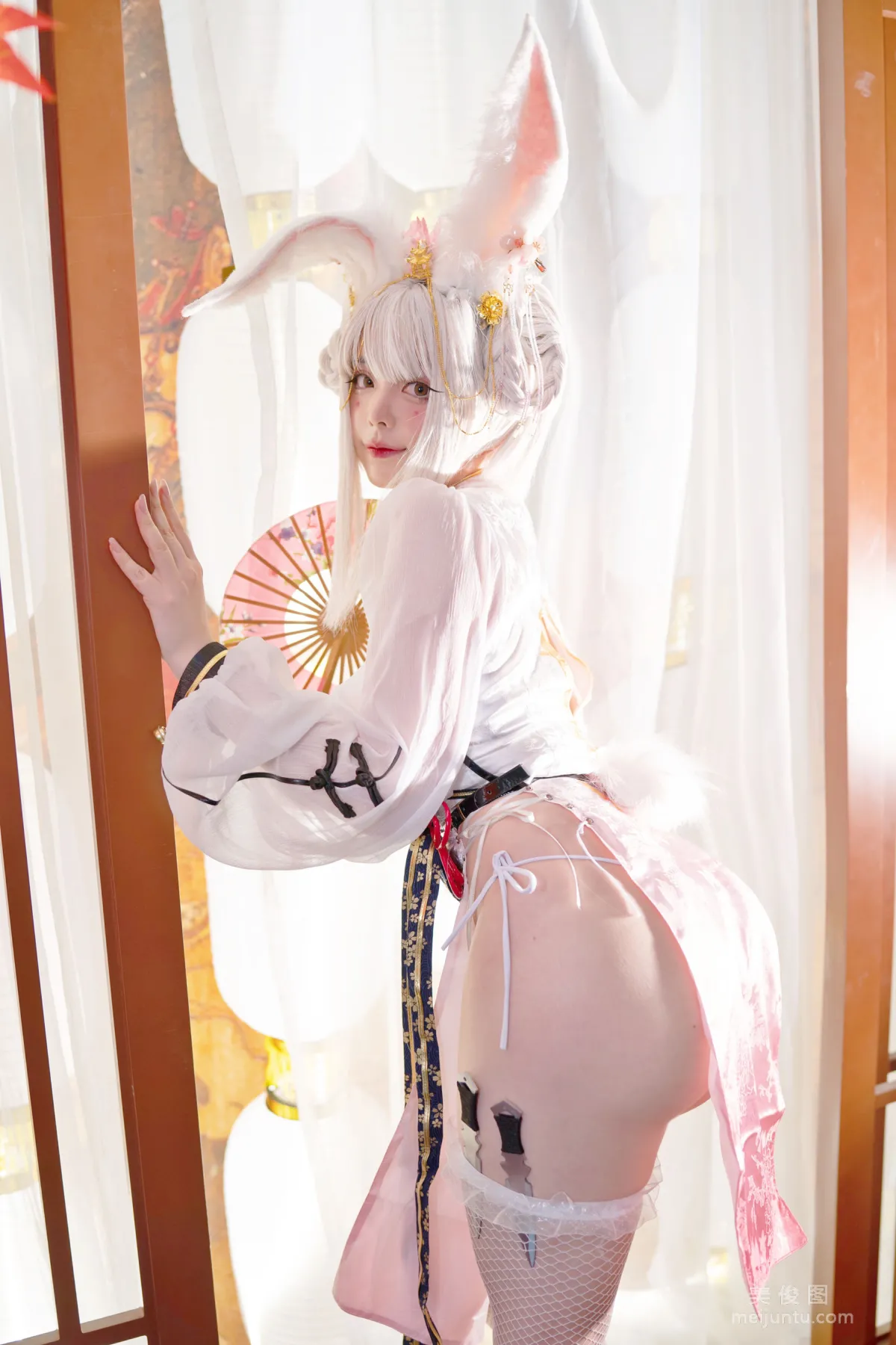 [Cosplay] NinJA Azhaizhai, Chubby Big White Rabbit photo 15