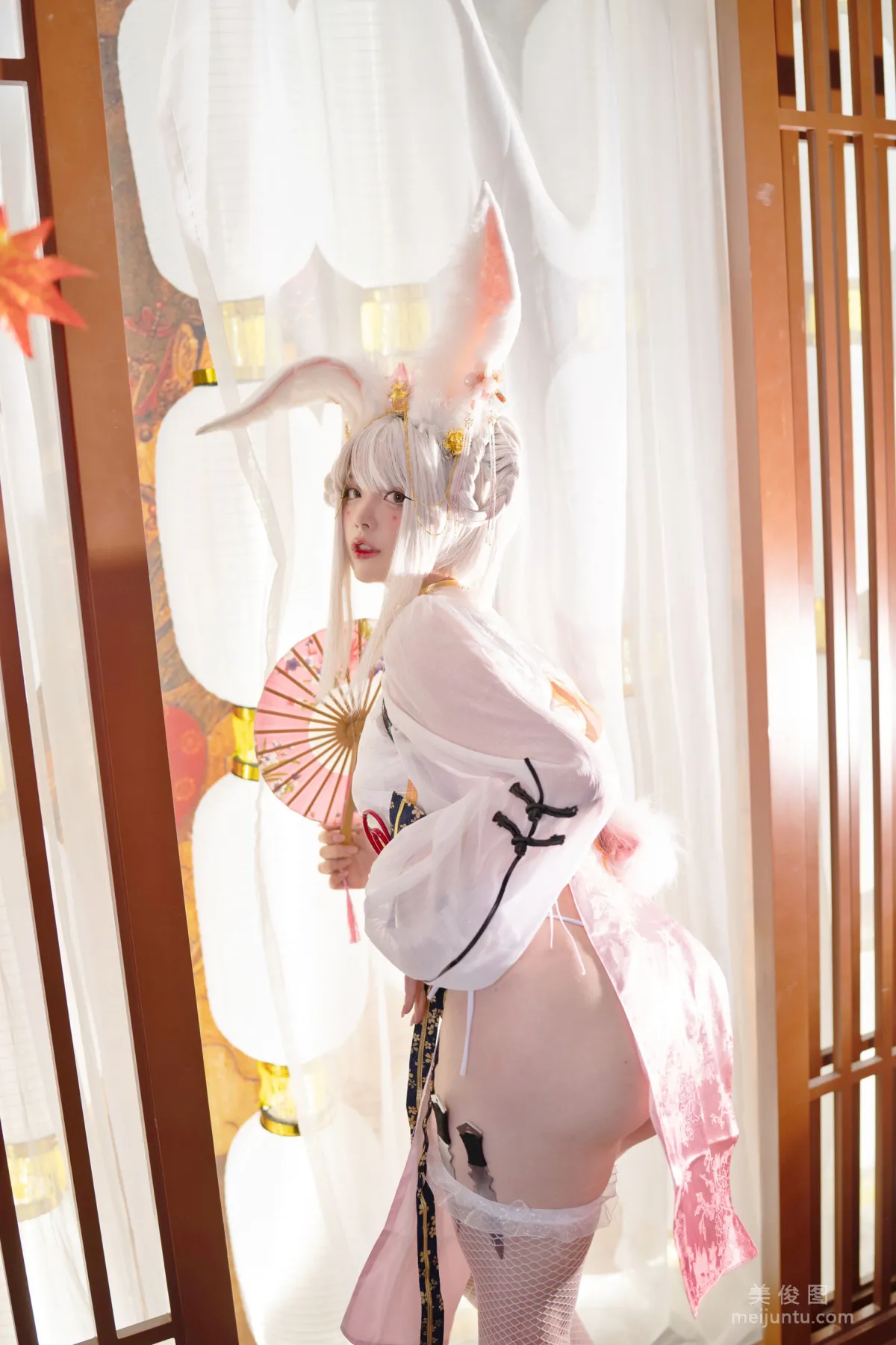 [Cosplay] NinJA Azhaizhai, Chubby Big White Rabbit photo 16