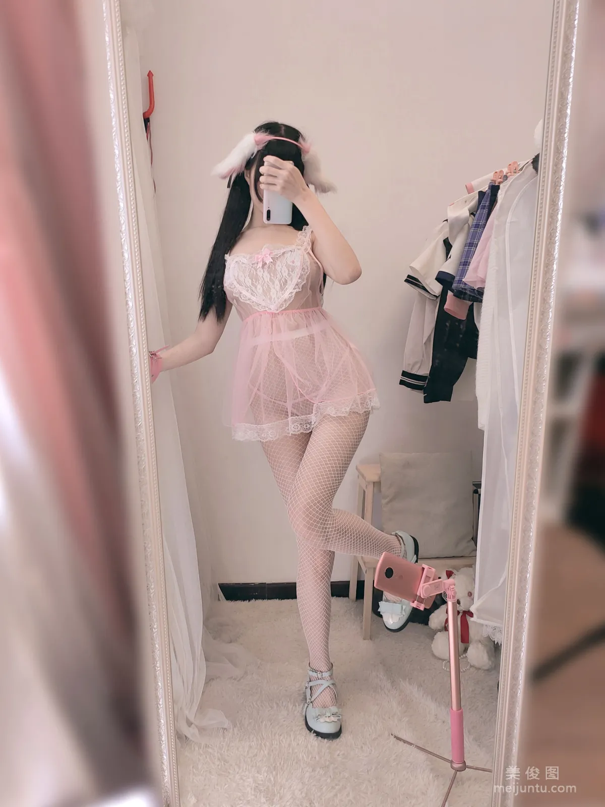 [fantia] NAGISA魔物喵 - ピンクのレースのうさぎ 14