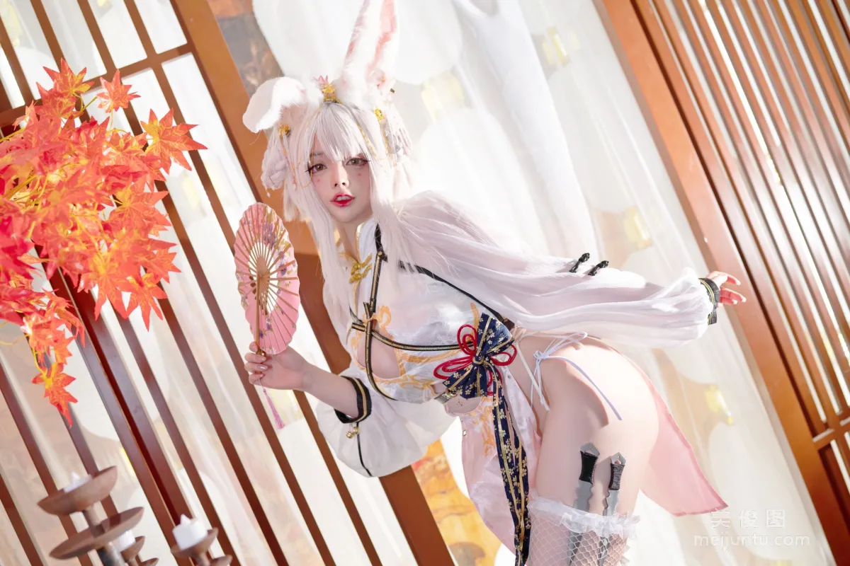 [Cosplay] NinJA Azhaizhai, Chubby Big White Rabbit photo 27