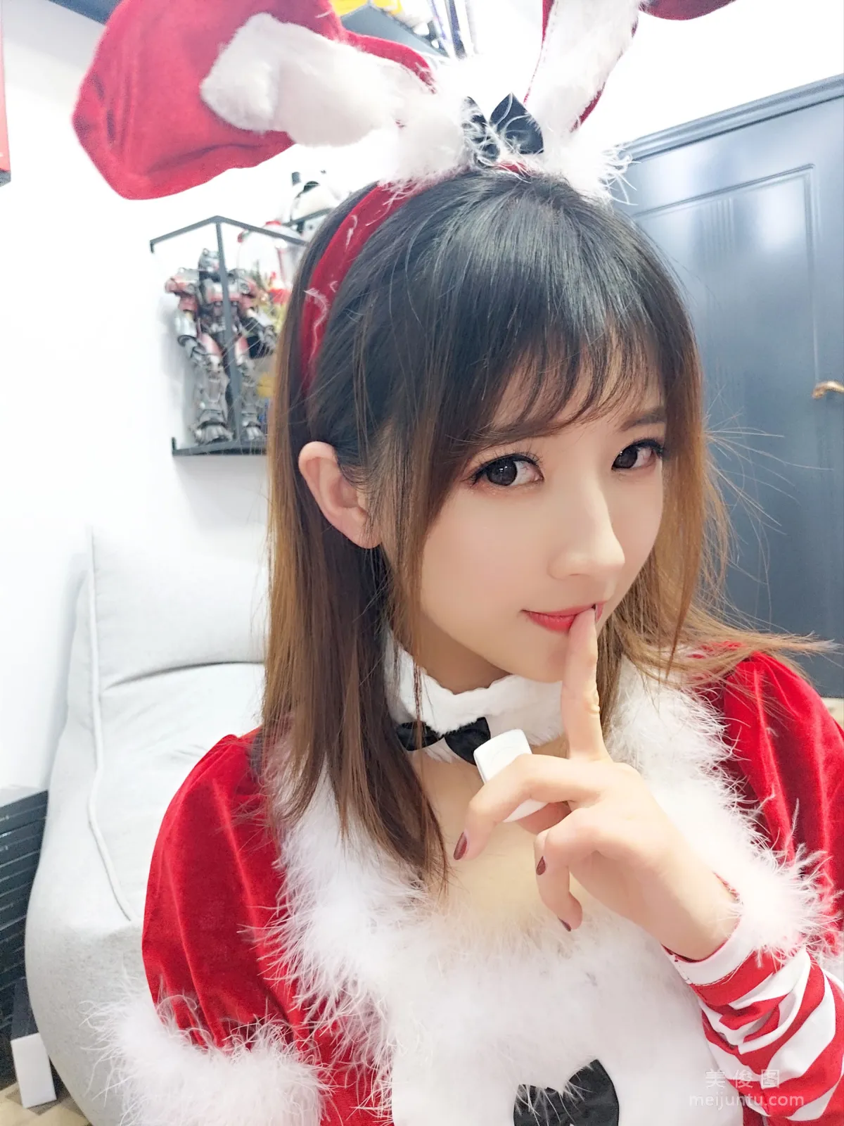 Douyu Streamer Little Witch Luna, Christmas Costume Photo Set photo 24