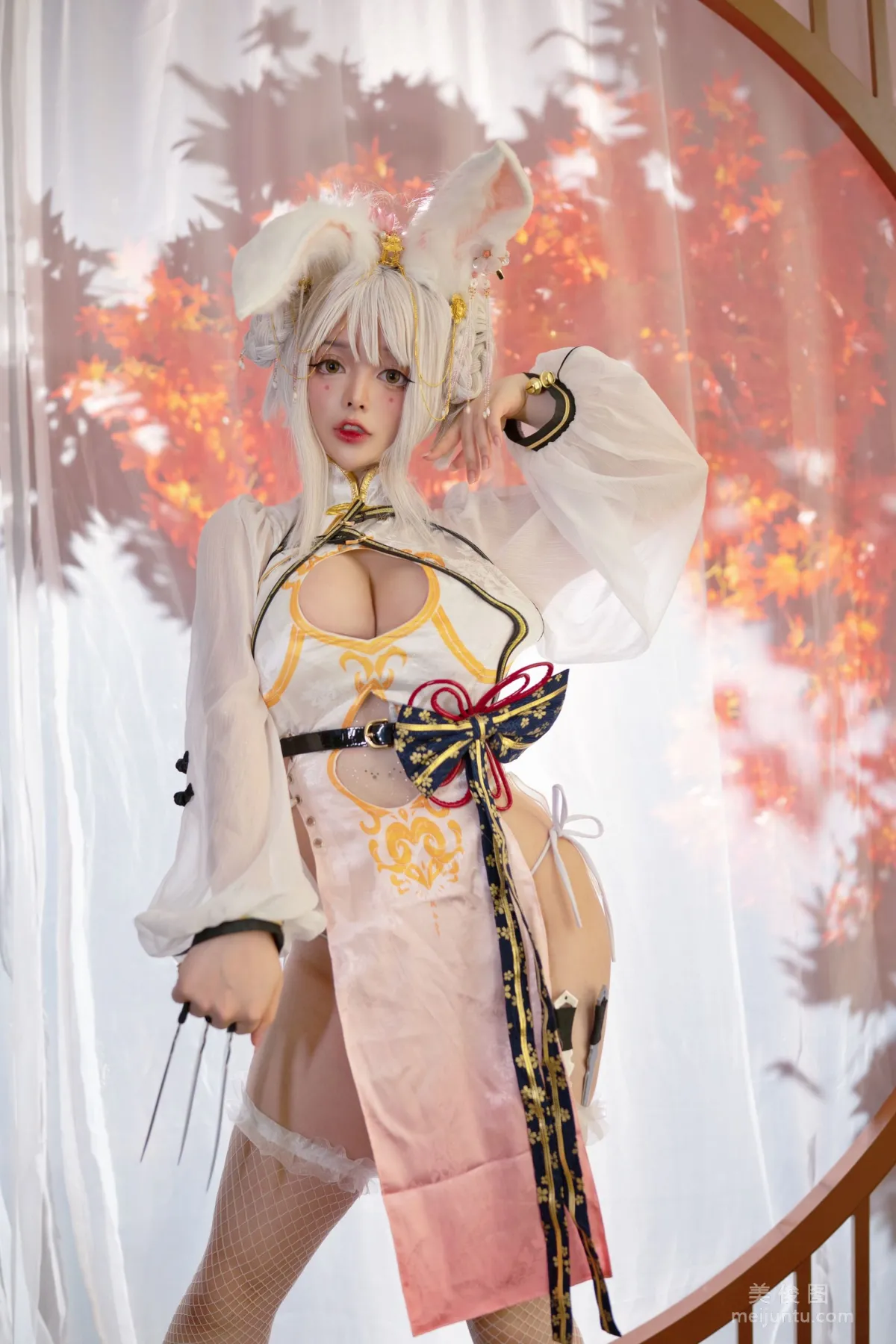 [Cosplay] NinJA Azhaizhai, Chubby Big White Rabbit photo 4