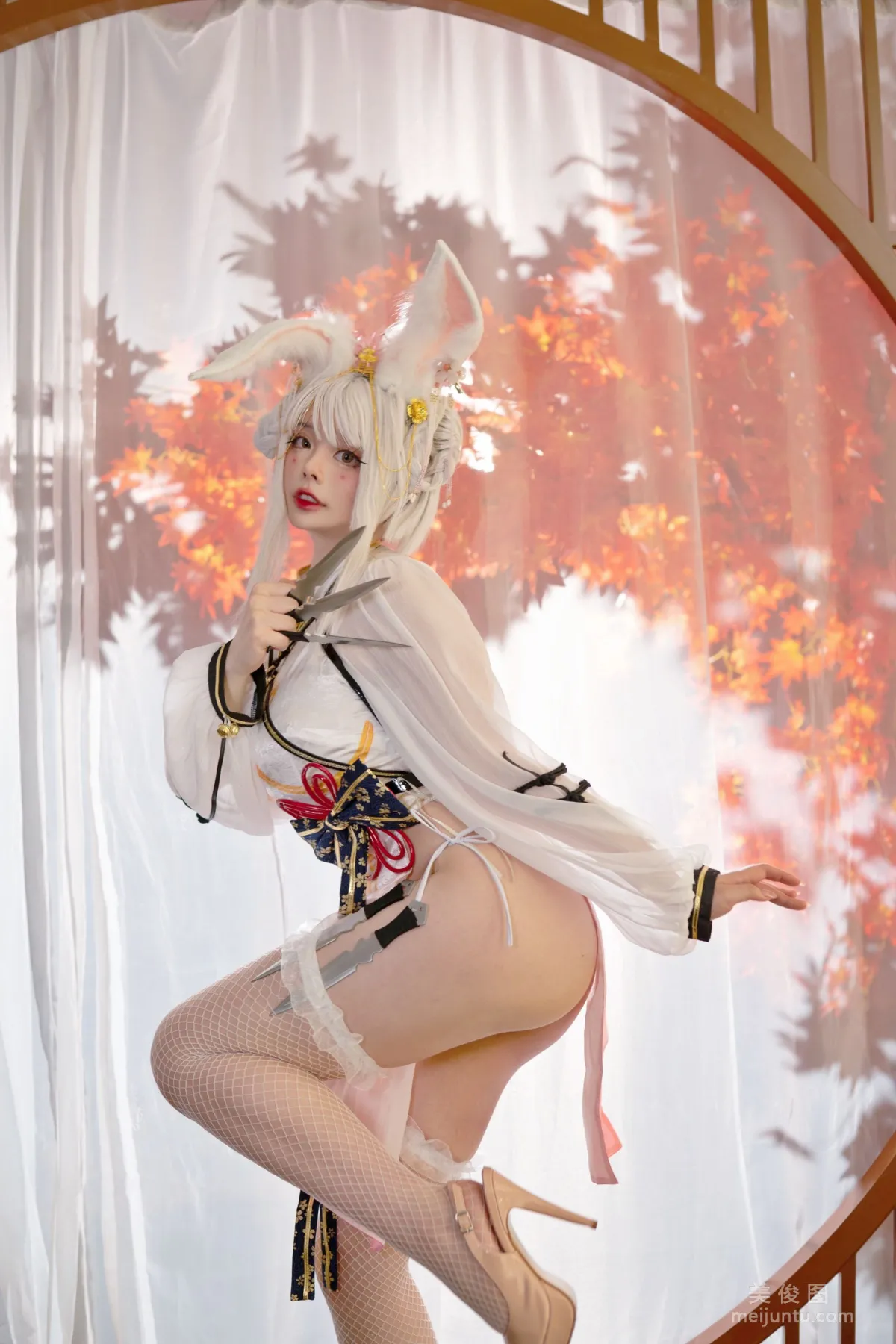 [Cosplay] NinJA Azhaizhai, Chubby Big White Rabbit photo 3