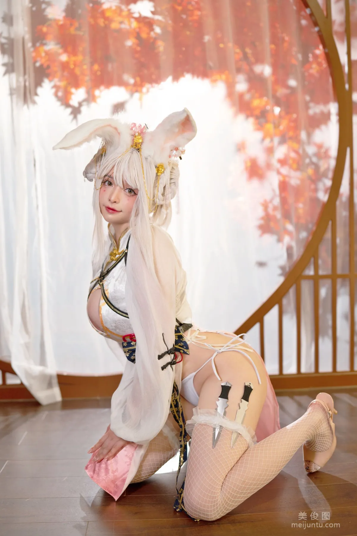 [Cosplay] NinJA Azhaizhai, Chubby Big White Rabbit photo 6