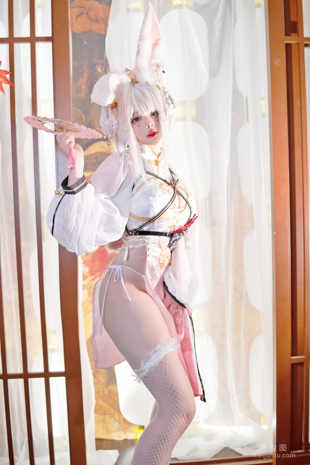 [Cosplay] NinJA Azhaizhai, Chubby Big White Rabbit photo 19