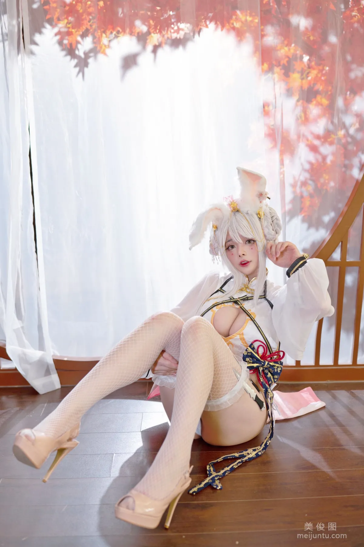 [Cosplay] NinJA Azhaizhai, Chubby Big White Rabbit photo 7