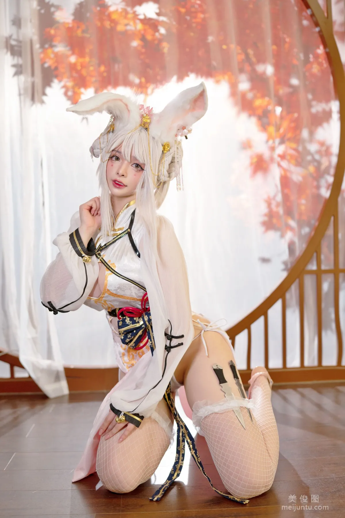 [Cosplay] NinJA Azhaizhai, Chubby Big White Rabbit photo 5