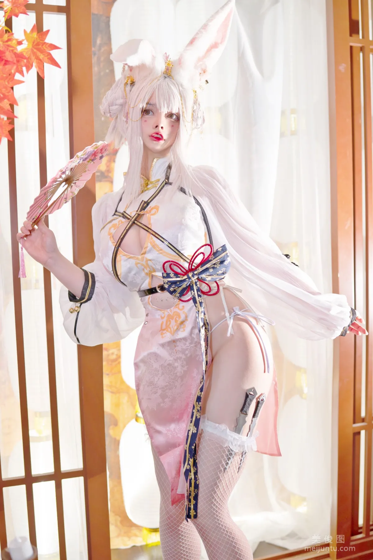 [Cosplay] NinJA Azhaizhai, Chubby Big White Rabbit photo 22