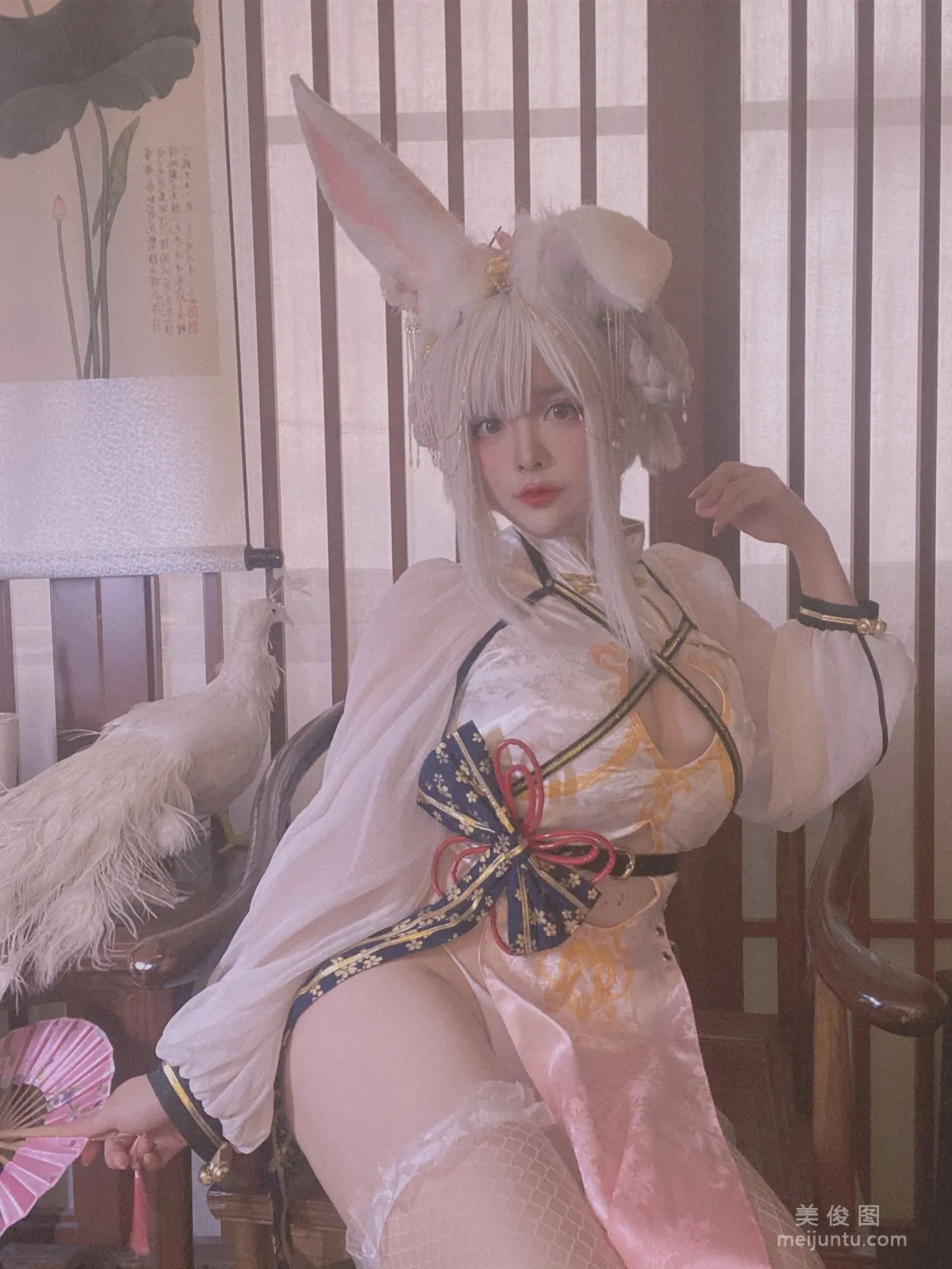 [Cosplay] NinJA Azhaizhai, Chubby Big White Rabbit photo 44
