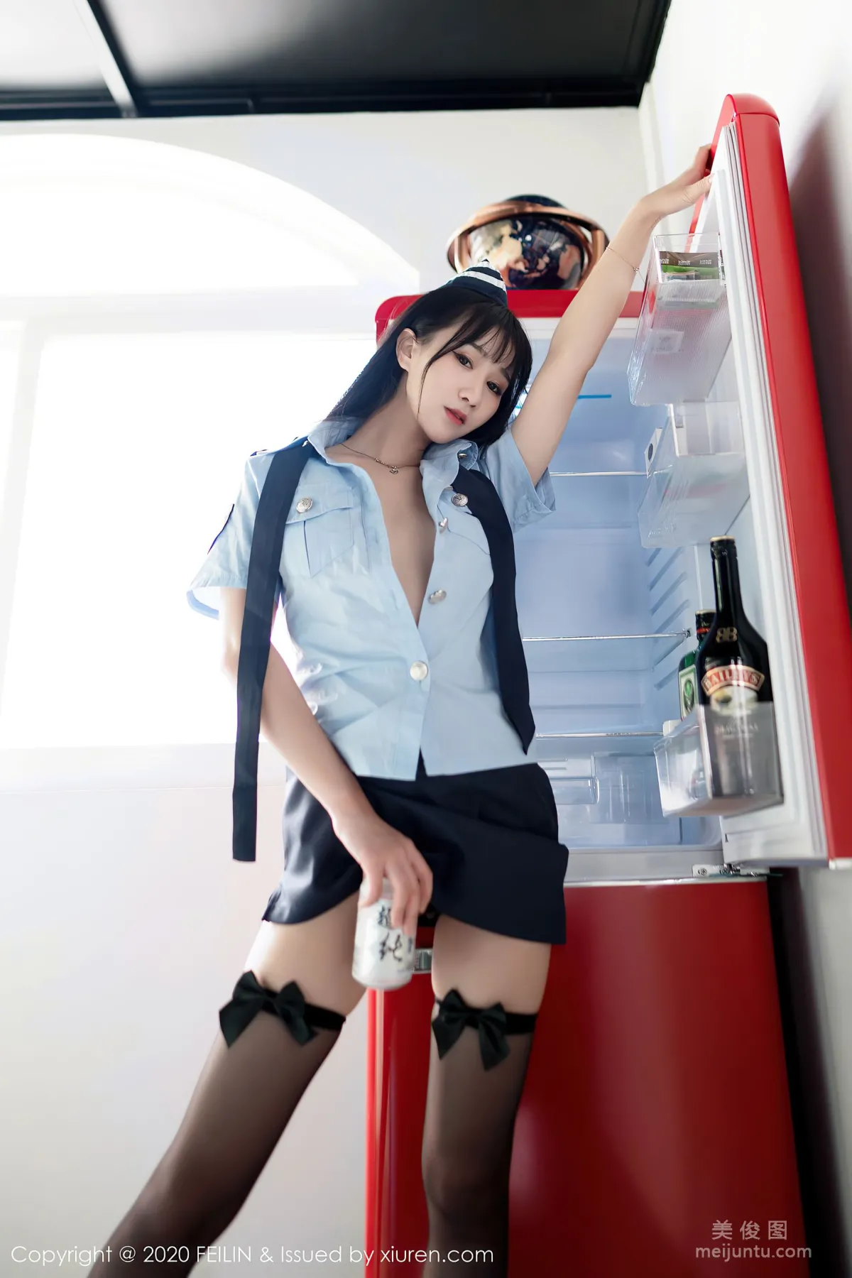 [嗲囡囡FEILIN] VOL.363 小果冻儿 - 情趣黑丝制服主题系列4