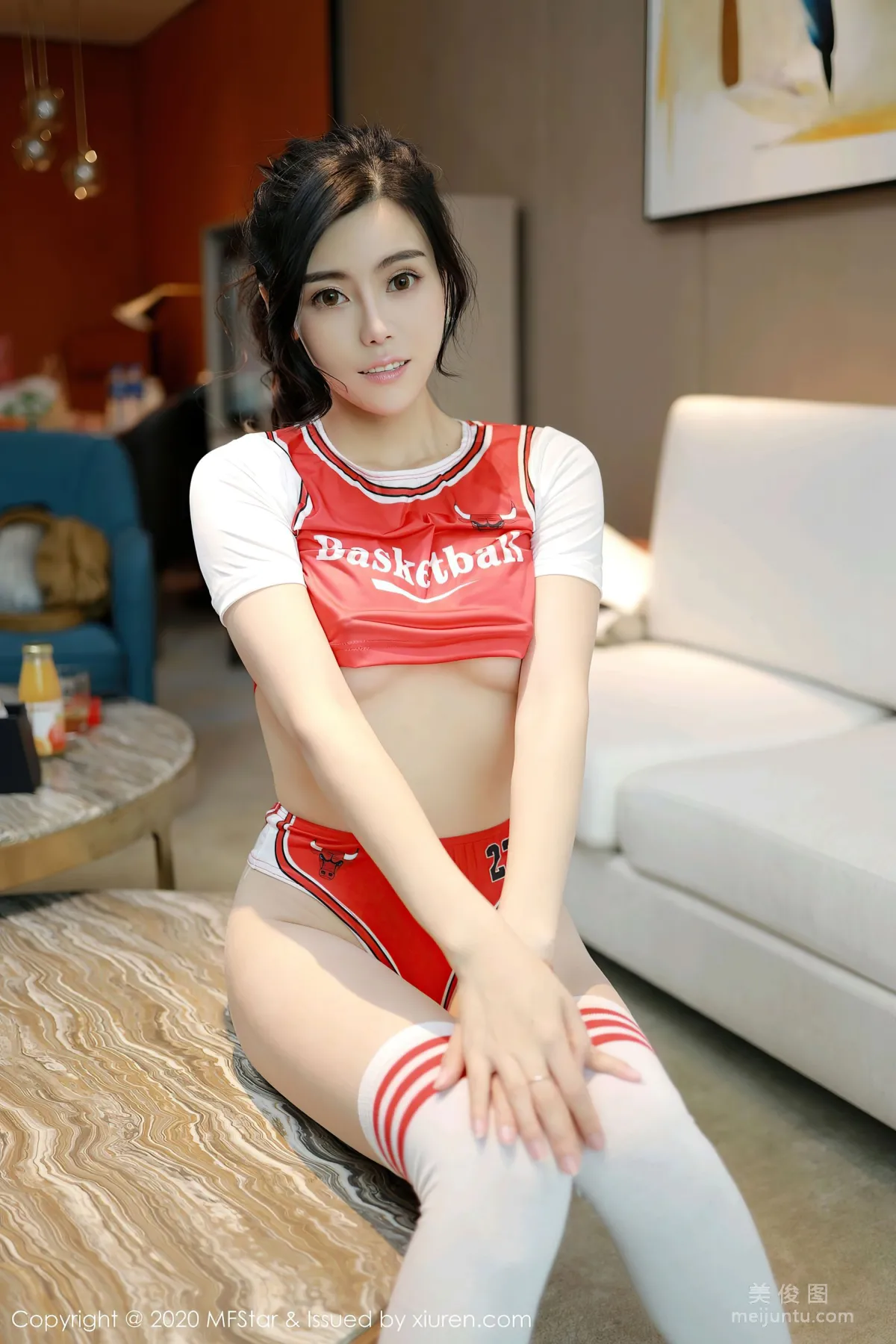 [MFStar] Vol.422 Bai Tian - NBA Chicago Bulls Basketball Baby Theme Series photo 25