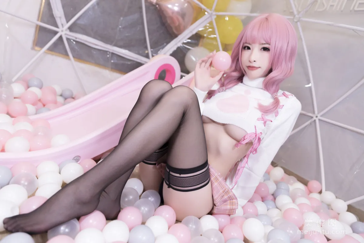 [COS Photos] Beauty Qingshui Younai - Pink Southern Hemisphere photo 32