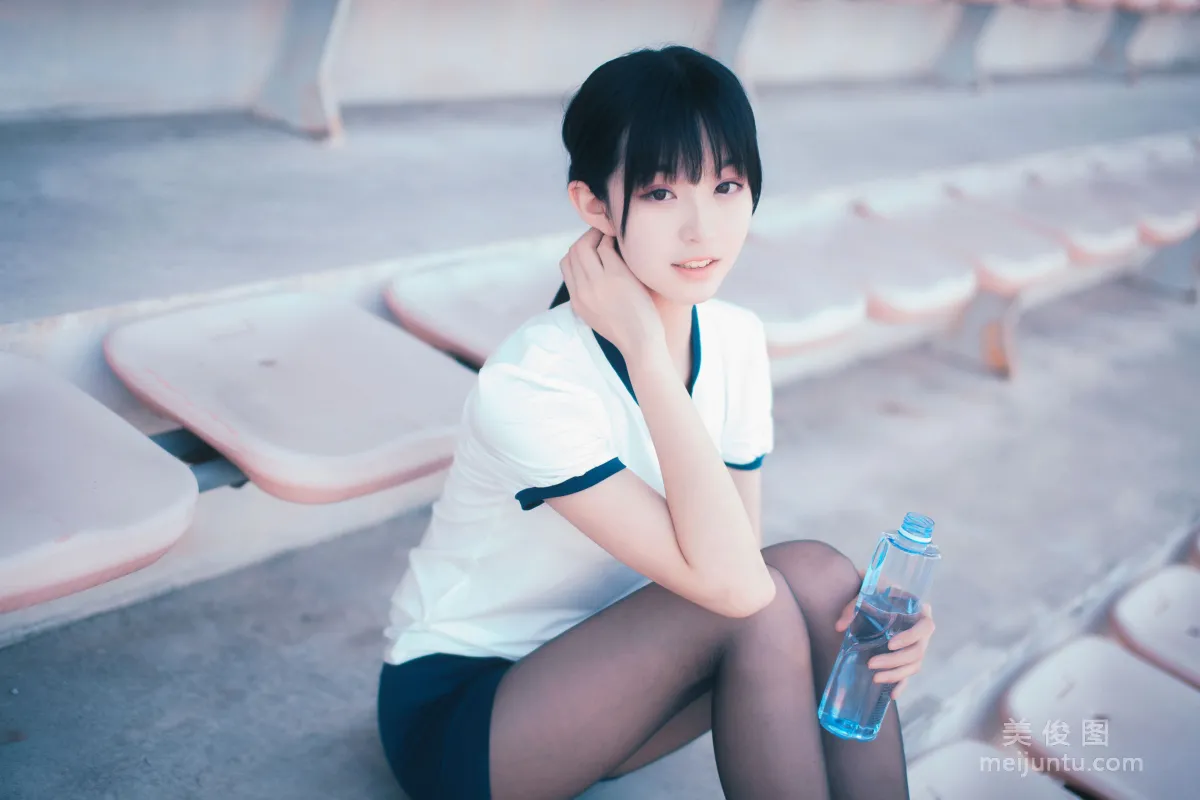 [COS福利] 滄霁桔梗 - 黑絲體操服 21